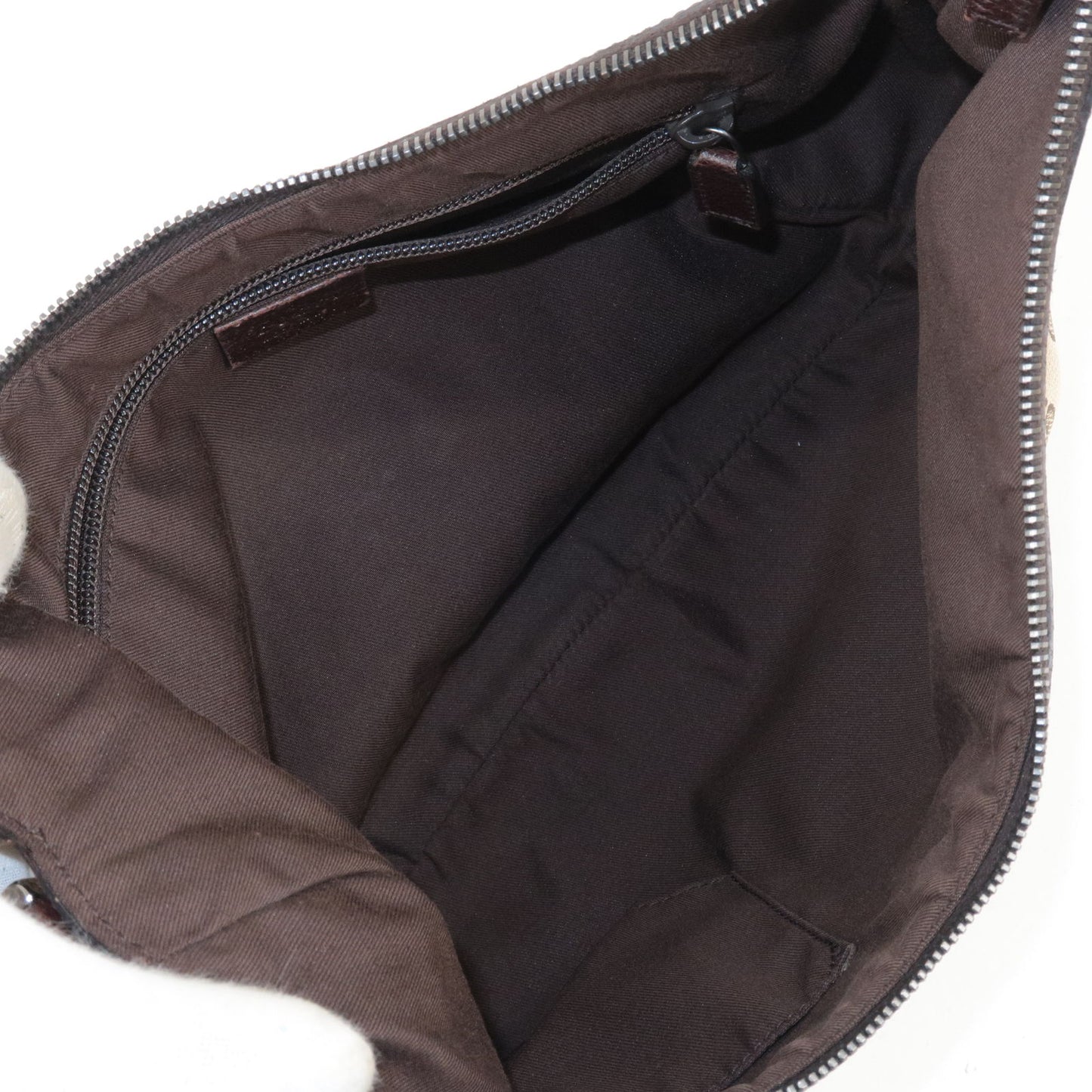 GUCCI GG Canvas Leather Shoulder Bag Beige Brown 181092