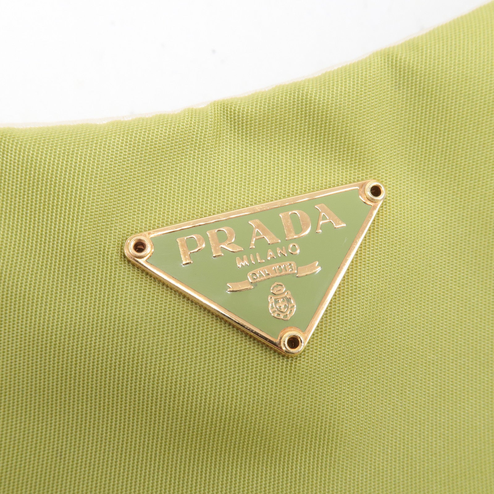 PRADA-Logo-Nylon-Leather-Chain-Shoulder-Bag-Light-Green-BR0104