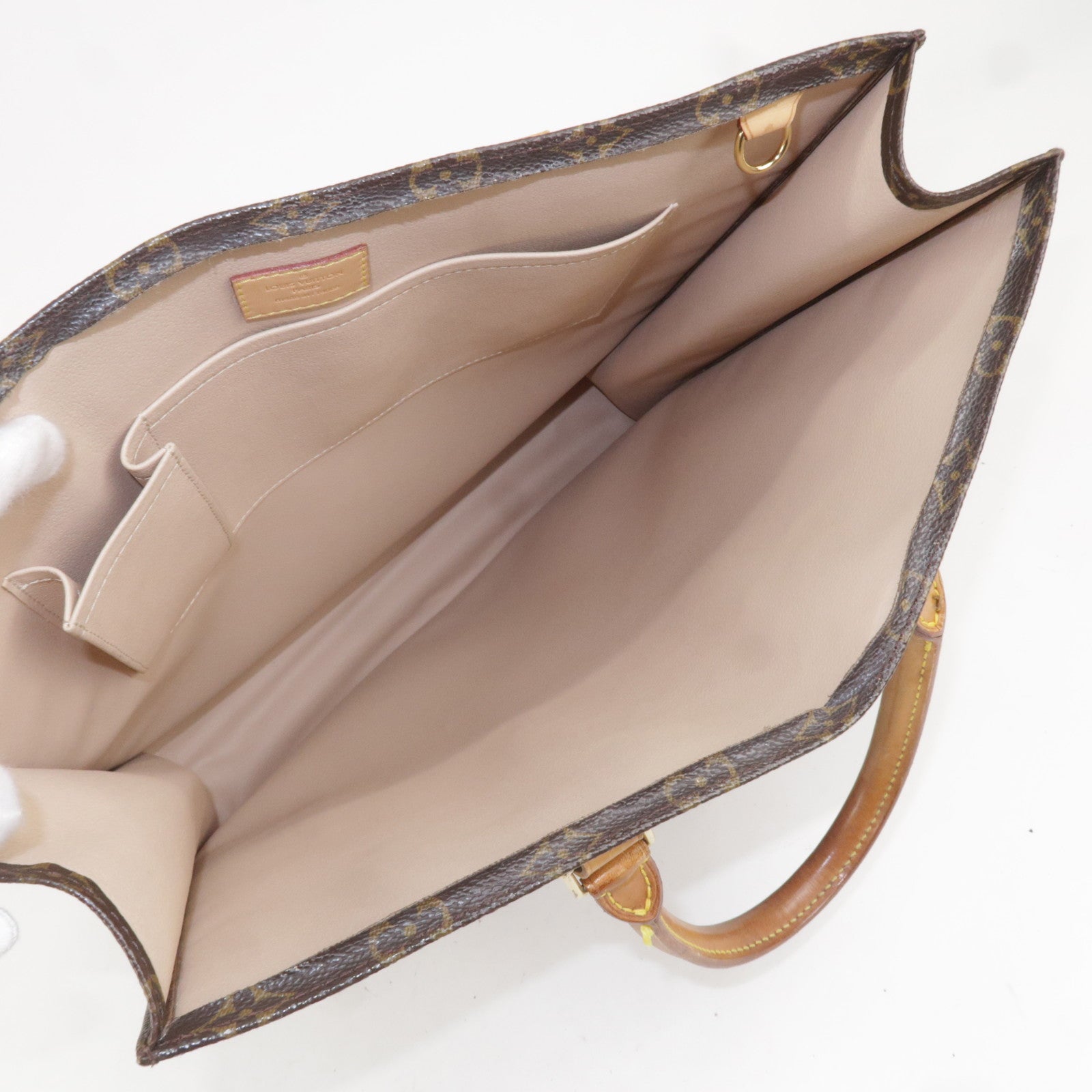 Louis Vuitton M51140 Sac Plat Purse Monogram Tote Bag - Brown