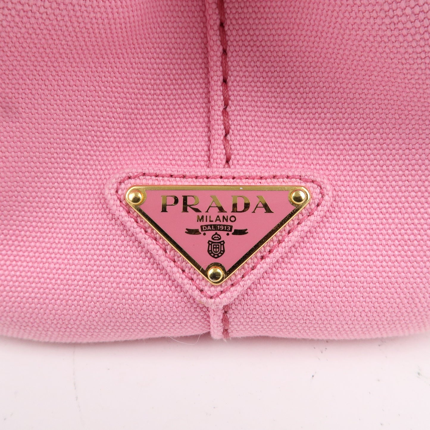 PRADA Canapa Mini Canvas 2Way Bag Hand Bag Pink 1BG439