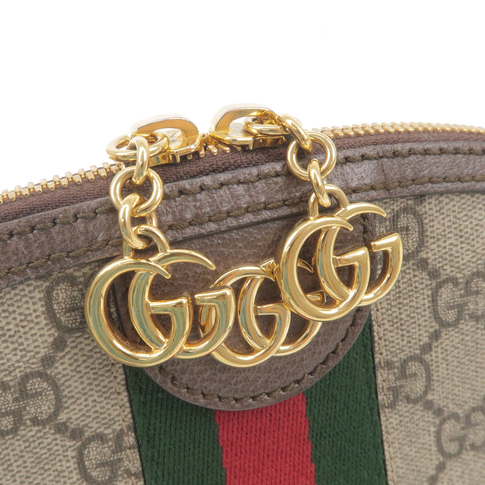 GUCCI Ophidia GG Supreme Leather Shoulder Bag Beige Brown 499621