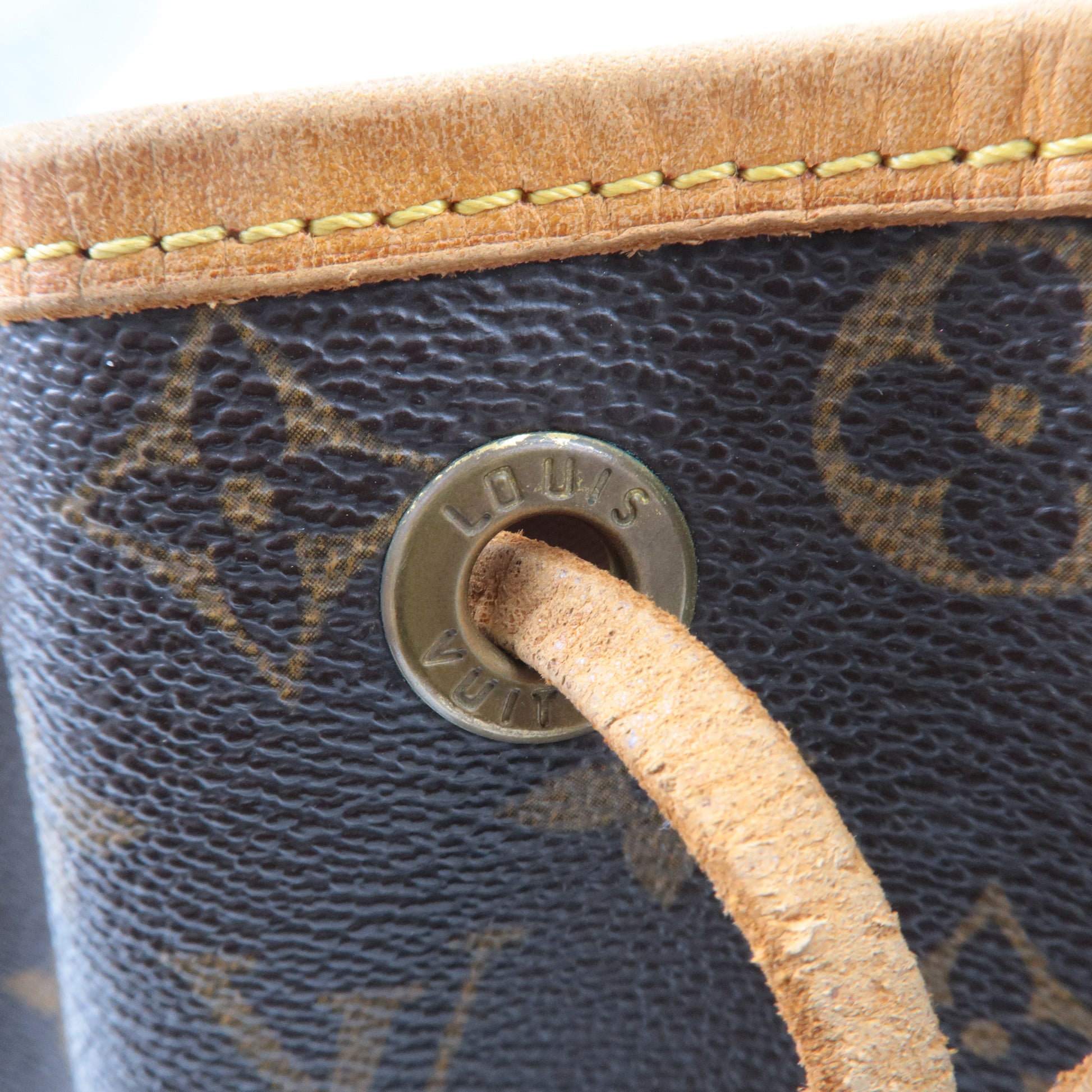 Authentic Louis Vuitton Monogram Mini Noe Hand Bag M42227 Brown Used F/S