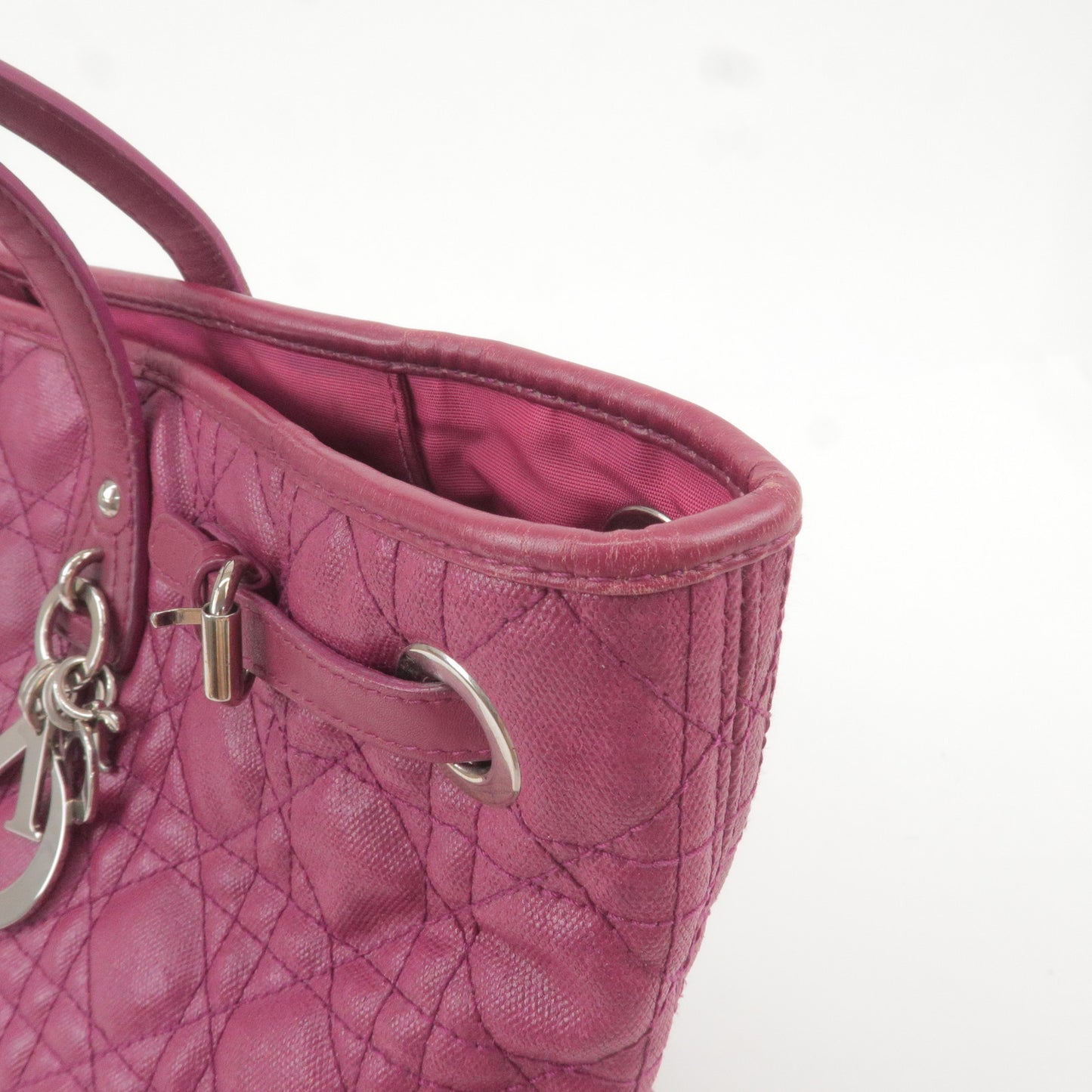 Christian Dior Panarea Coating Canvas Leather Shoulder Bag