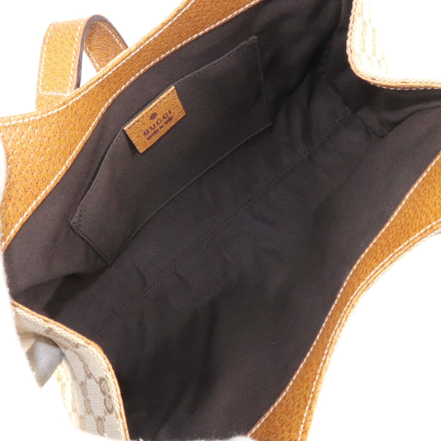 GUCCI New Jackie GG Canvas Leather Shoulder Bag Beige Brown 124409