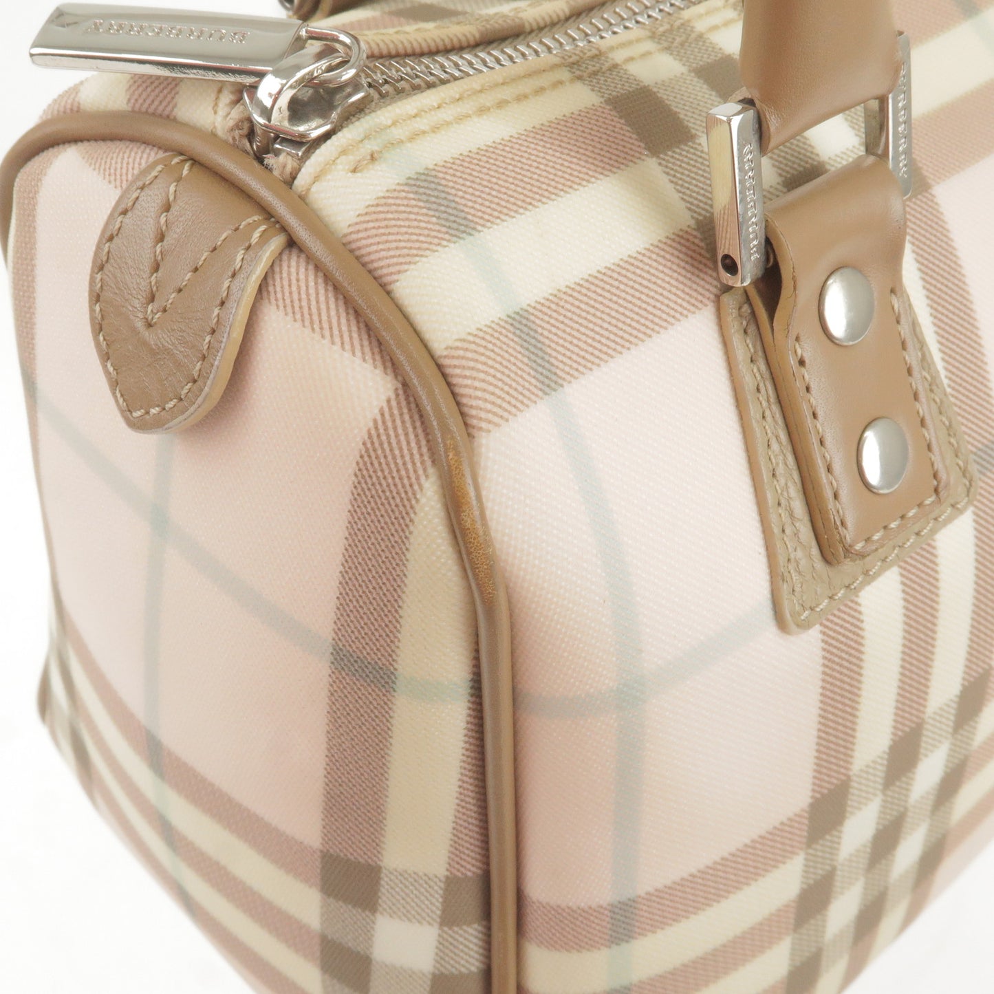 Canvas - Pink - olympia small shoulder bag burberry bag heather melange -  Nova - Plaid - Bag - Hand - Beige – Burberry Eyewear check detail round  sunglasses - BURBERRY - Leather