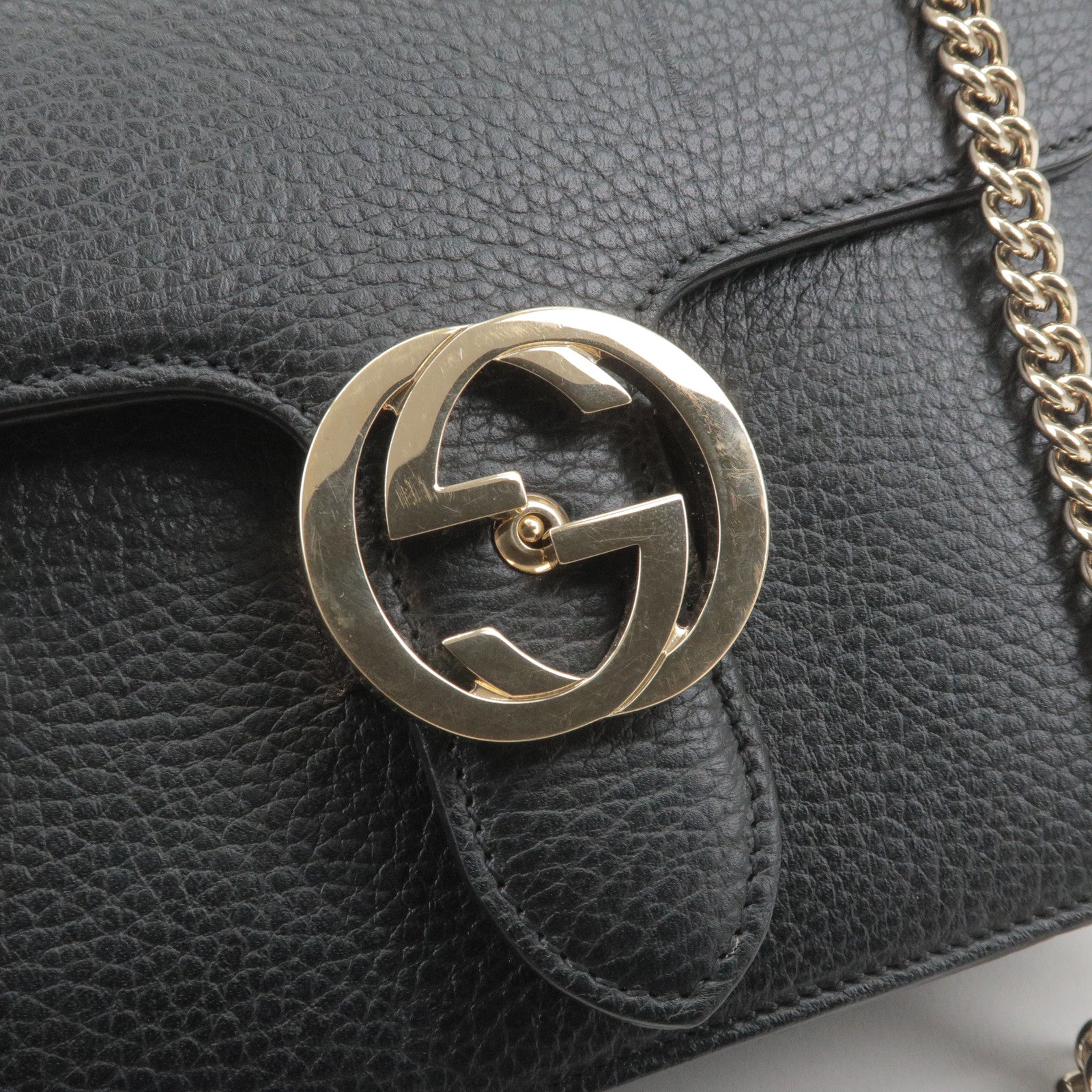 Gucci Interlocking Leather Shoulder Bag