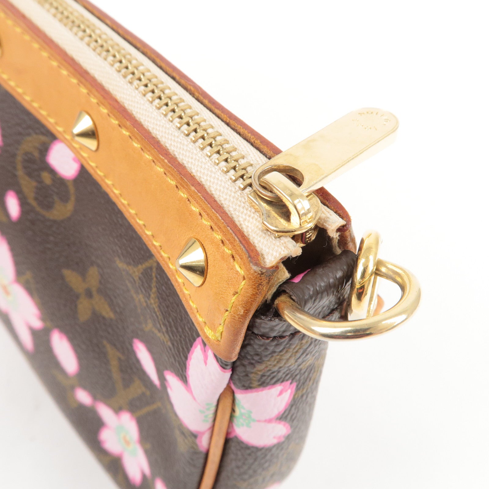 Louis Vuitton Pochette Accessoires Bag Ar0023 Purse Cherry Blossom
