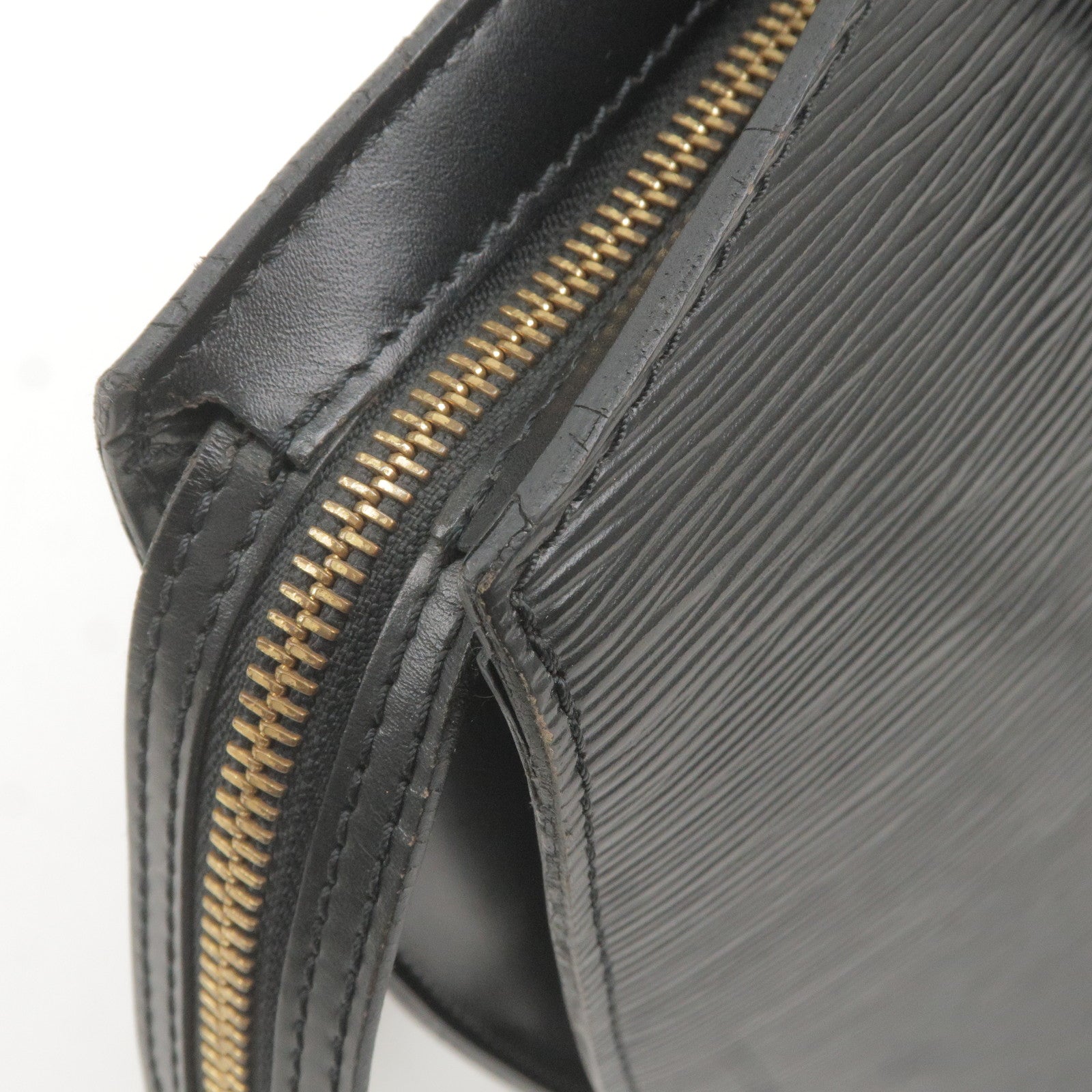 LOUIS VUITTON Saint Jacques Shoulder Bag Epi Leather Black M52262