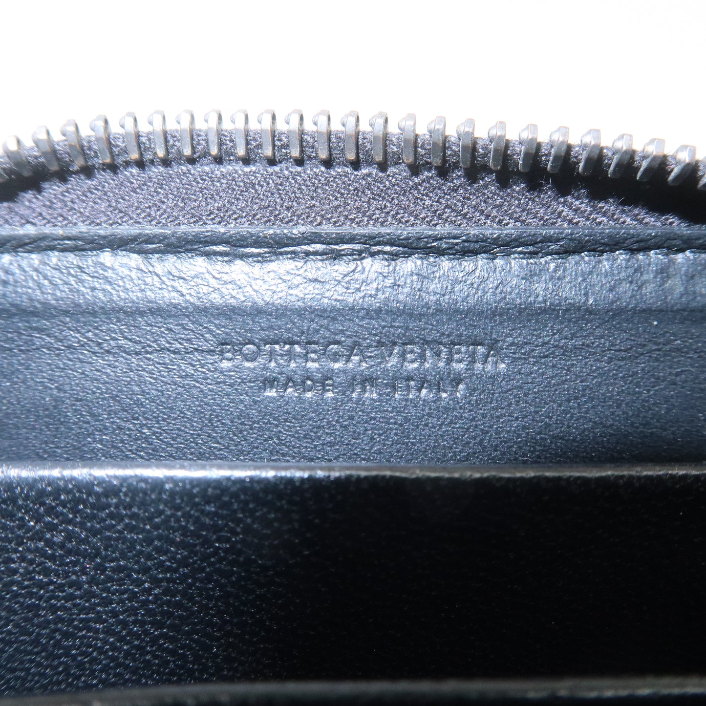 BOTTEGA VENETA Intrecciato Leather Coin Case Black 114075