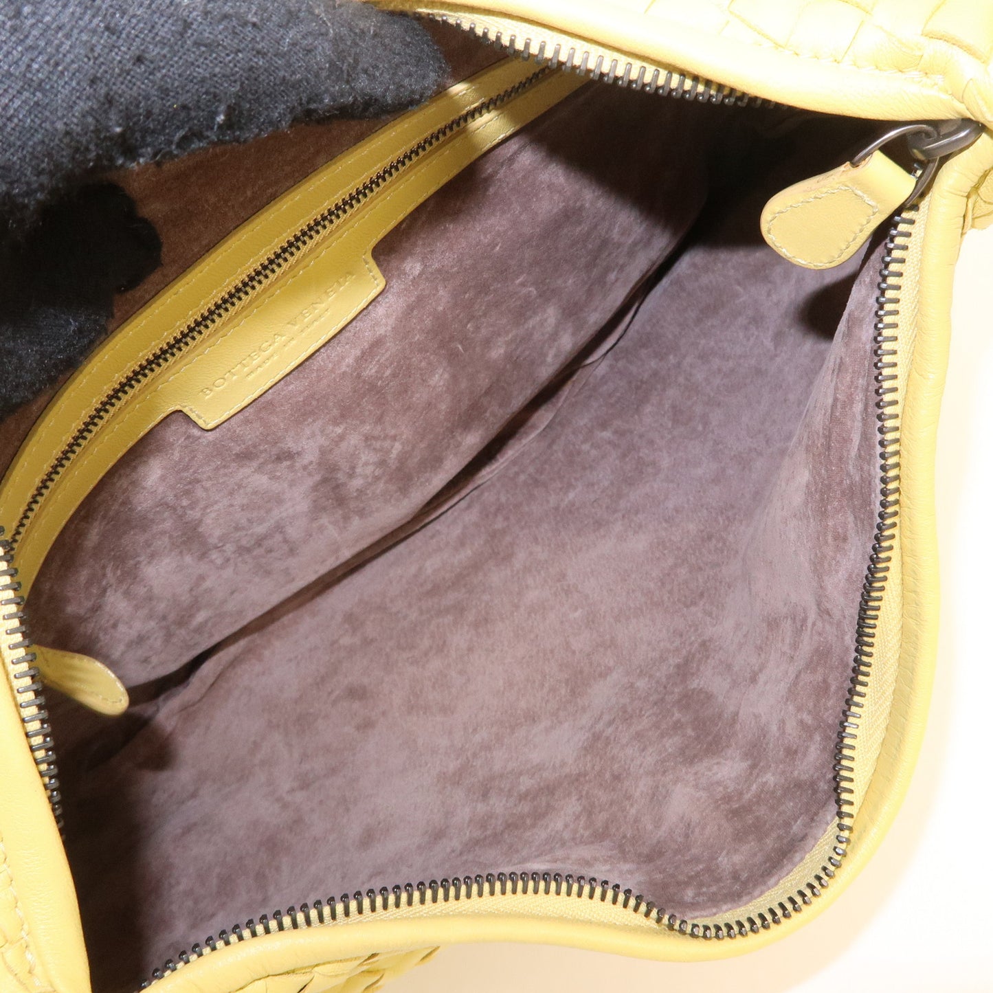 BOTTEGA VENETA Intrecciato Hobo Leather Shoulder Bag Yellow 115653