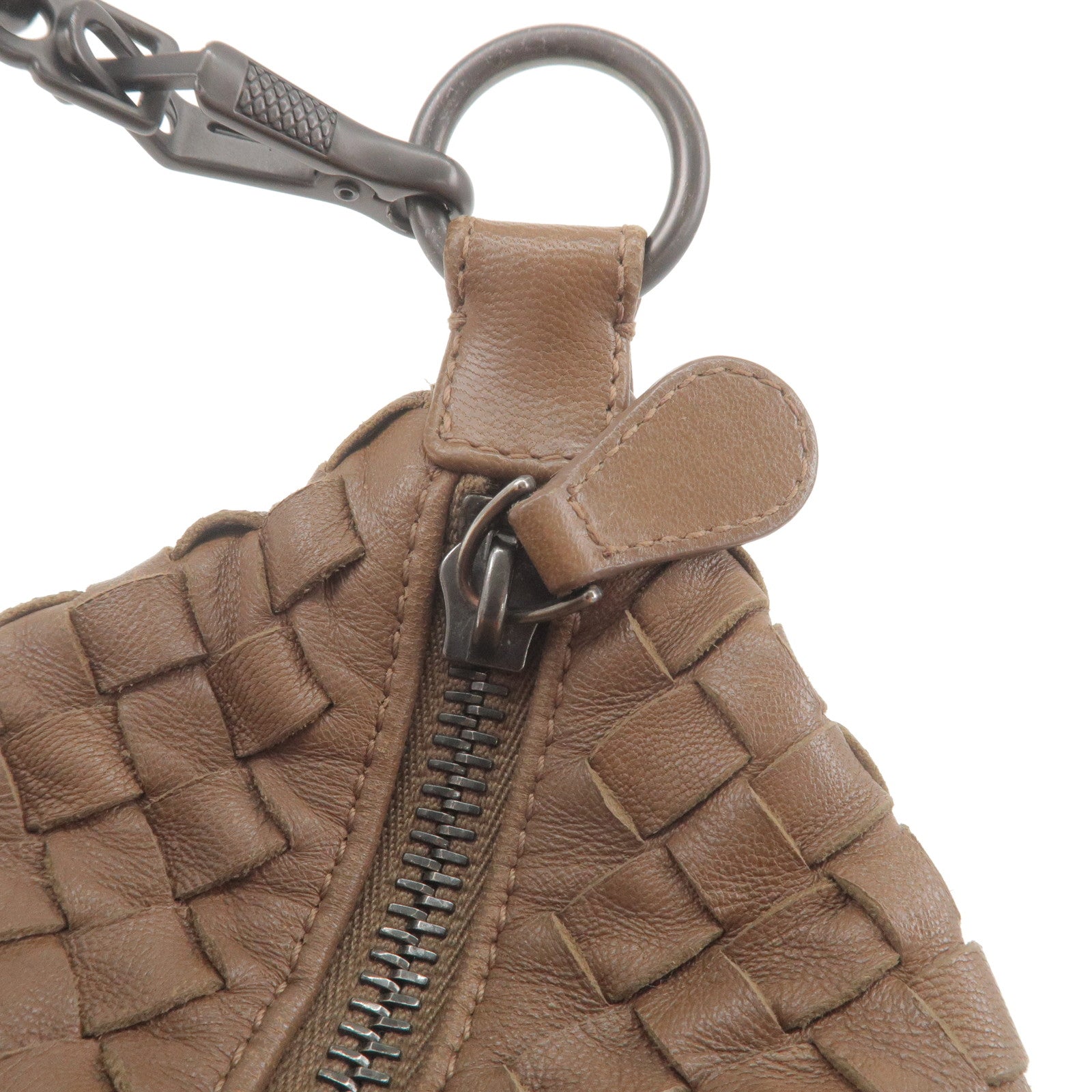 Bottega Veneta Gray Brown Taupe Intrecciato Nappa Woven Natural Leather  Hobo Bag