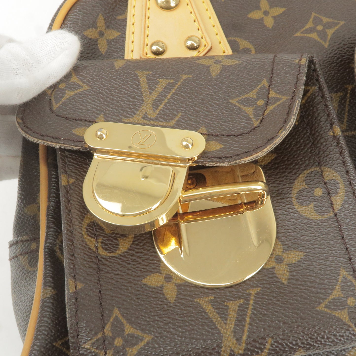 Louis Vuitton Monogram Manhattan PM Hand Bag M40026