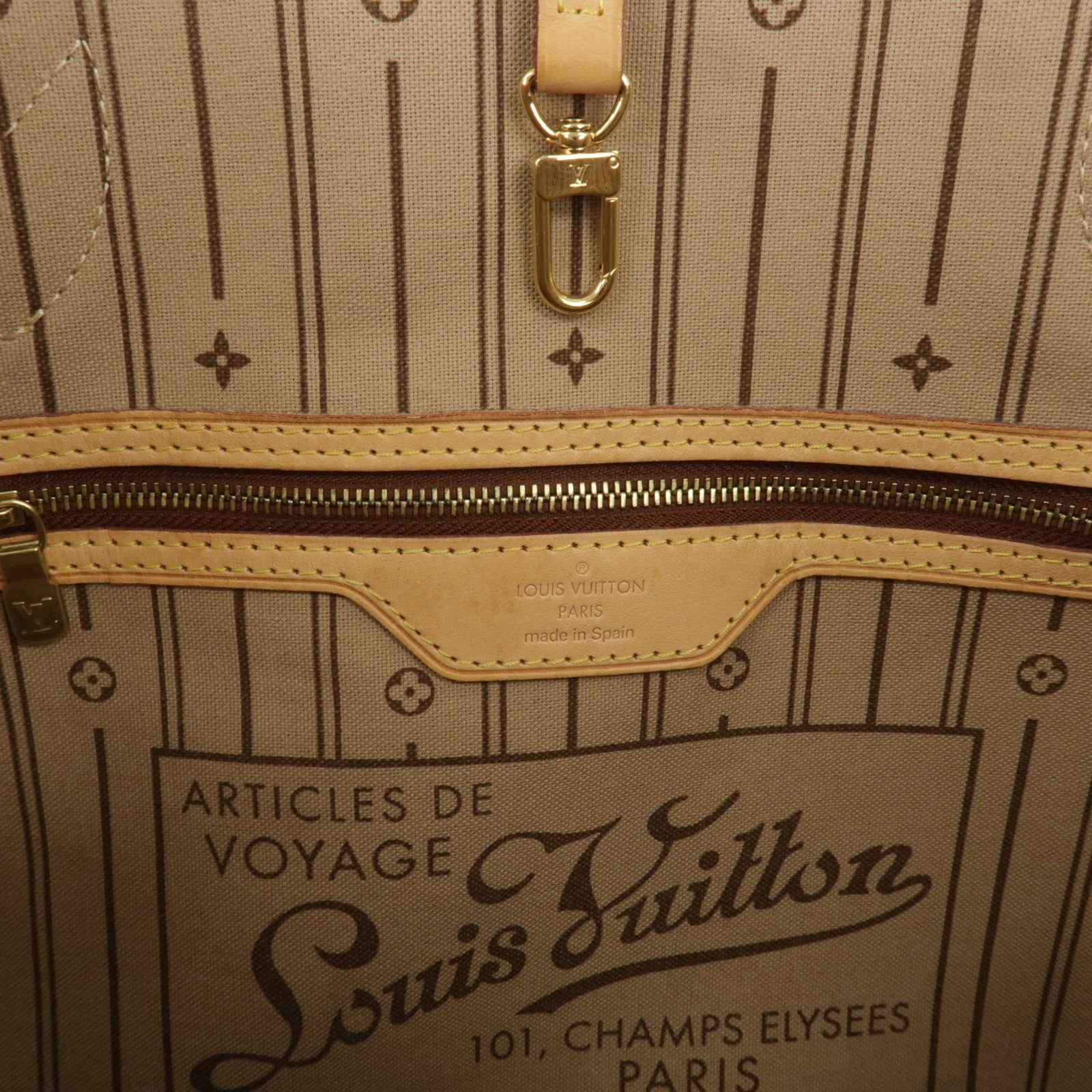 Louis Vuitton Monogram Articles de Voyage Neverfull Bag MM Pink Brown