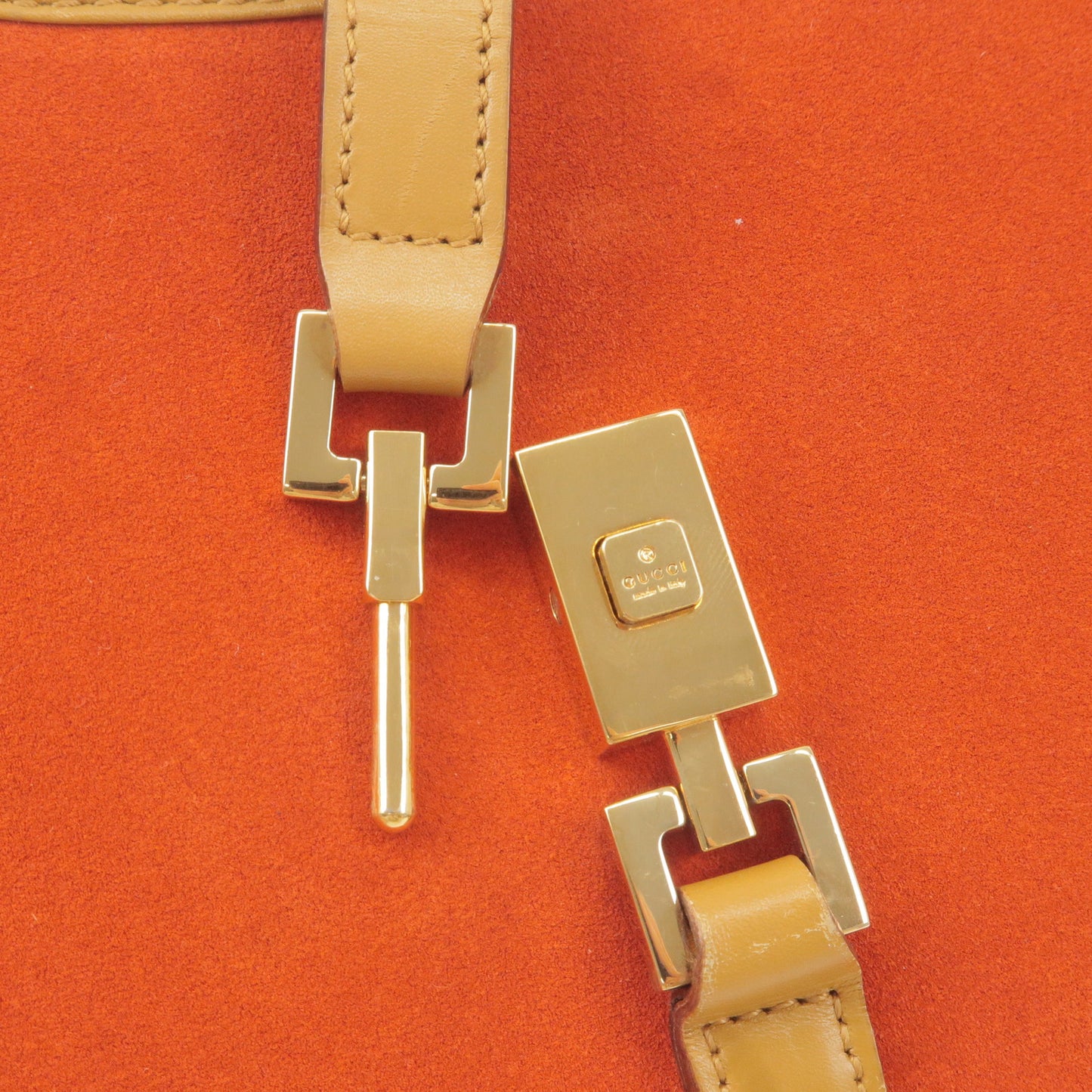 Gucci Orange Jackie Suede Chain Shoulder Bag Brown Light brown Leather  Metal ref.424720 - Joli Closet