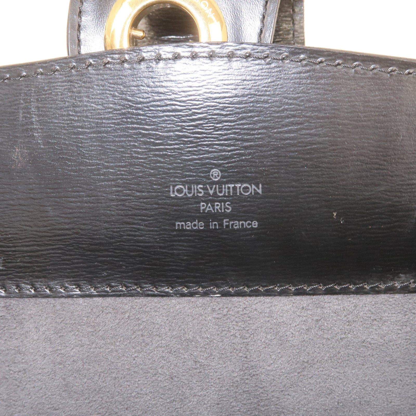 LOUIS VUITTON LV Logo Cluny Shoulder Bag Epi Leather Brown France M52253  66YA012