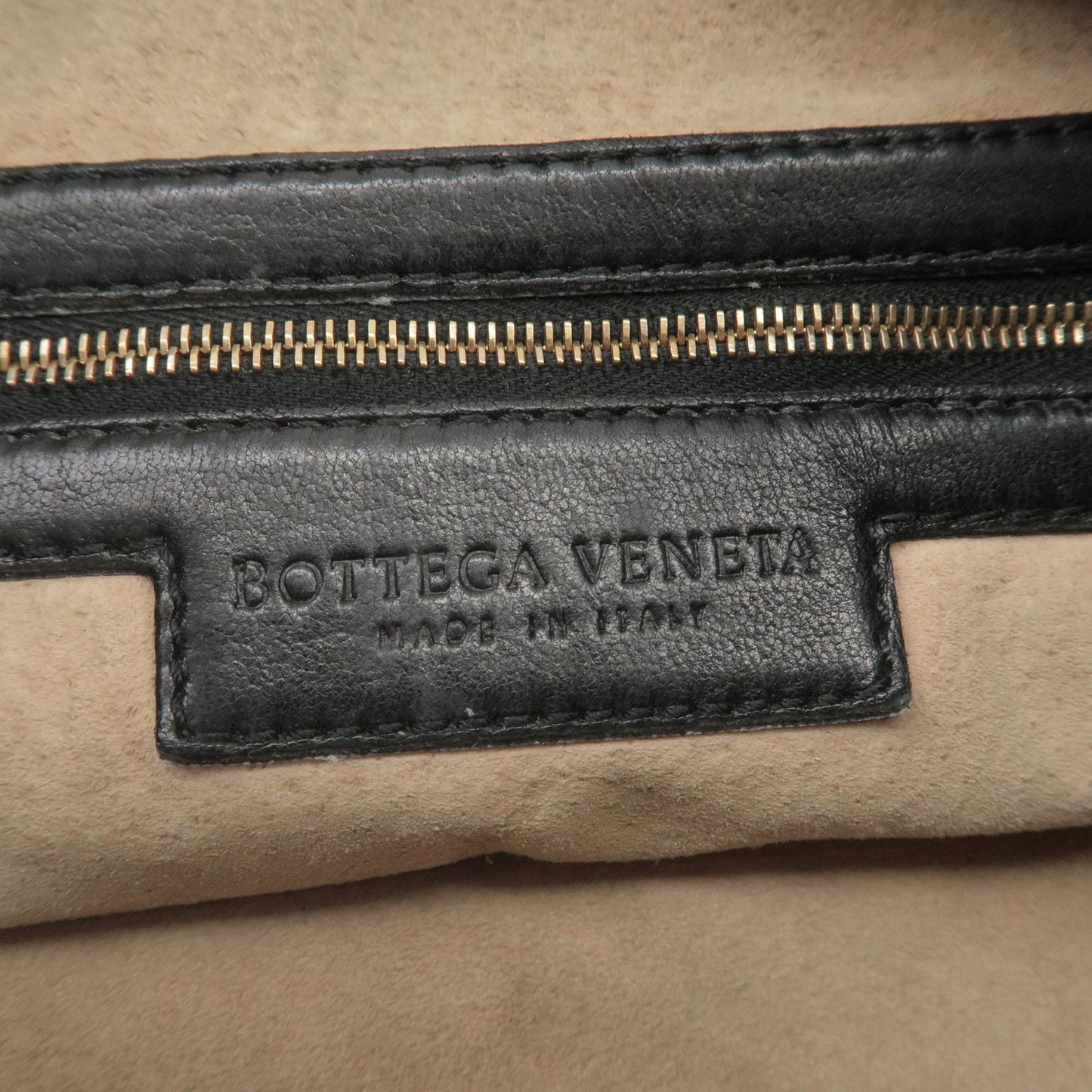 Bottega Veneta Intrecciato Hobo Leather Shoulder Bag Black 115653