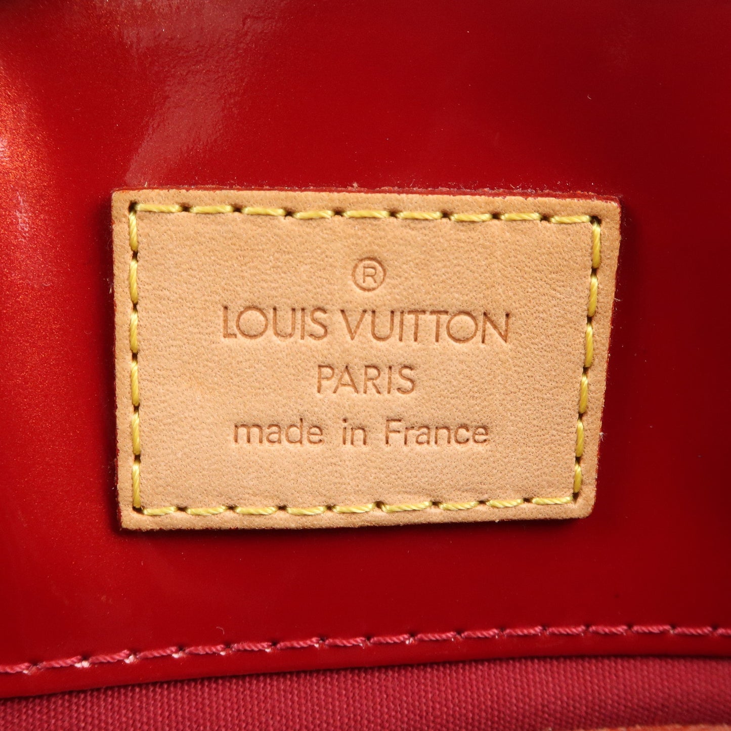 Louis Vuitton Monogram Vernis Lead PM Hand Bag Red M91990