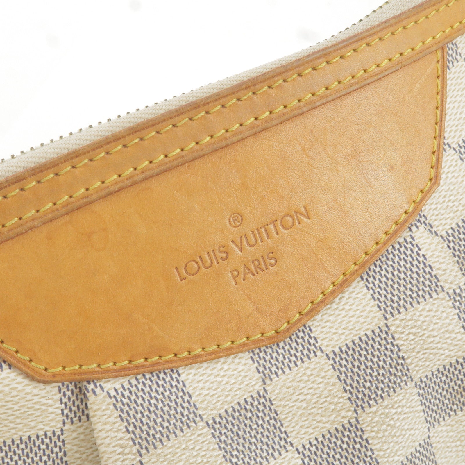 Authentic Louis Vuitton Siracusa PM Damier Azur N41113 No Zipper Handle  ALA501