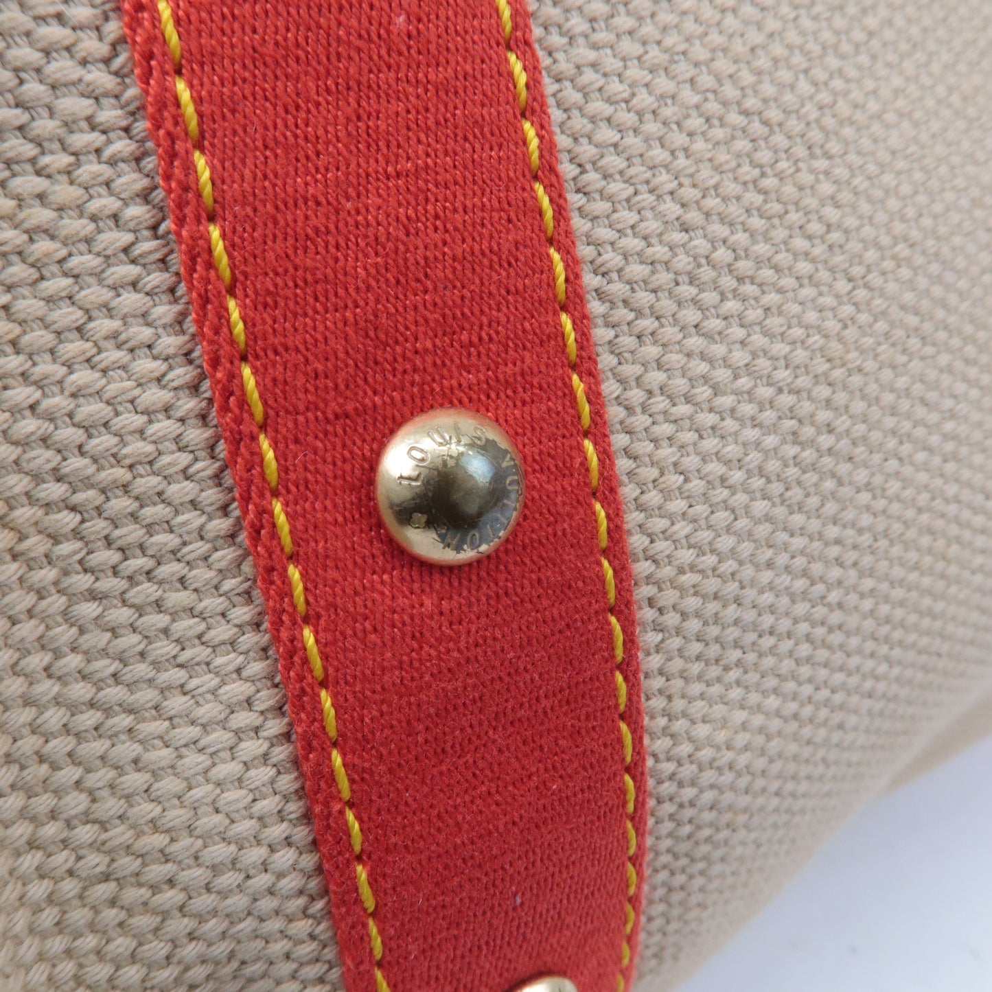 Louis Vuitton Antigua Cabas MM Tote Bag Hand Bag Rouge M40035