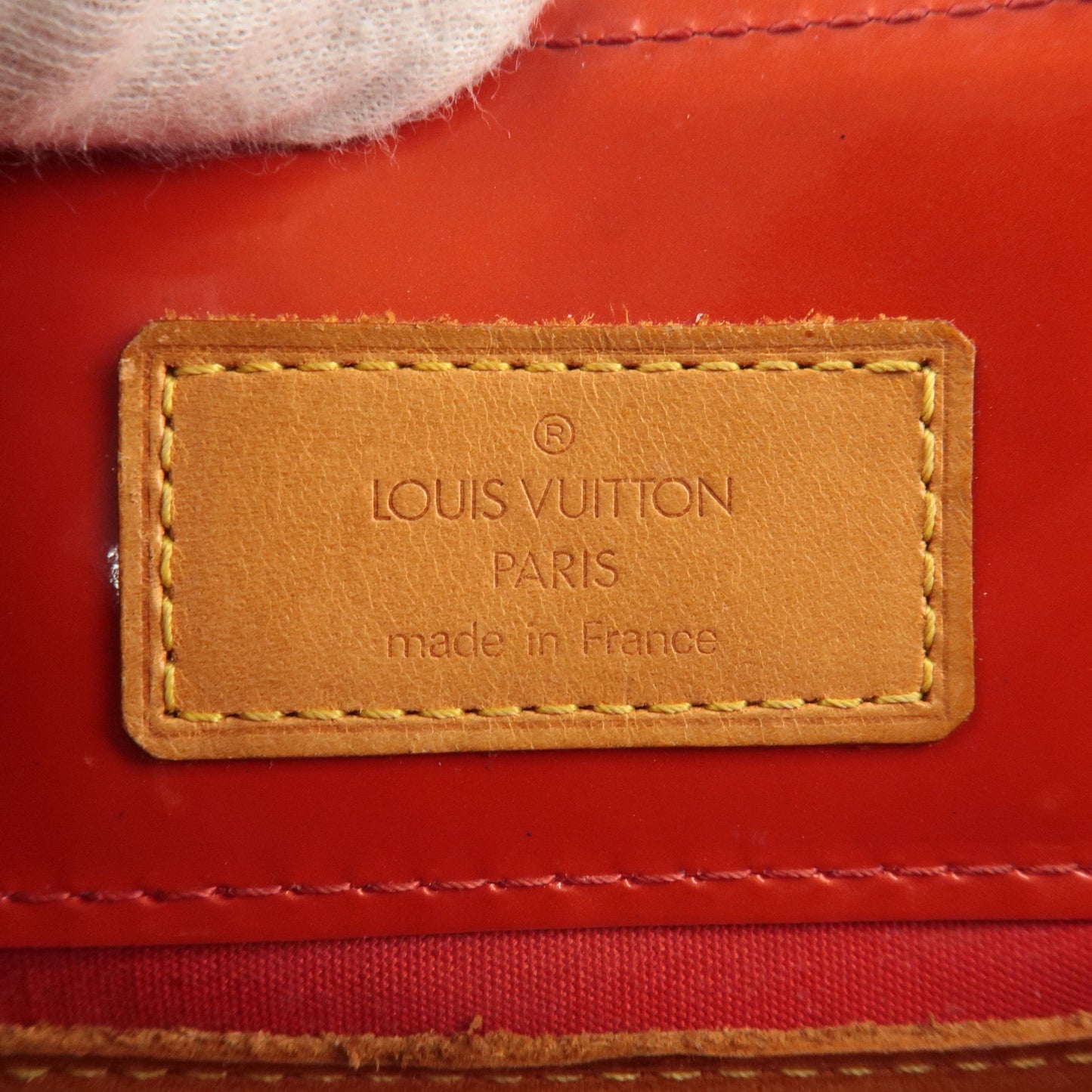Louis Vuitton Monogram Vernis Lead PM Hand Bag Rouge M91990