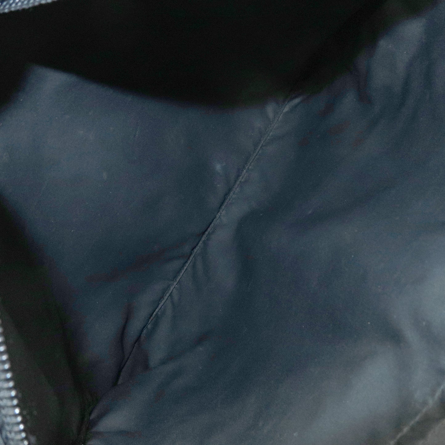 PRADA Logo Nylon Leather Shoulder Bag Crossbody Bag Black