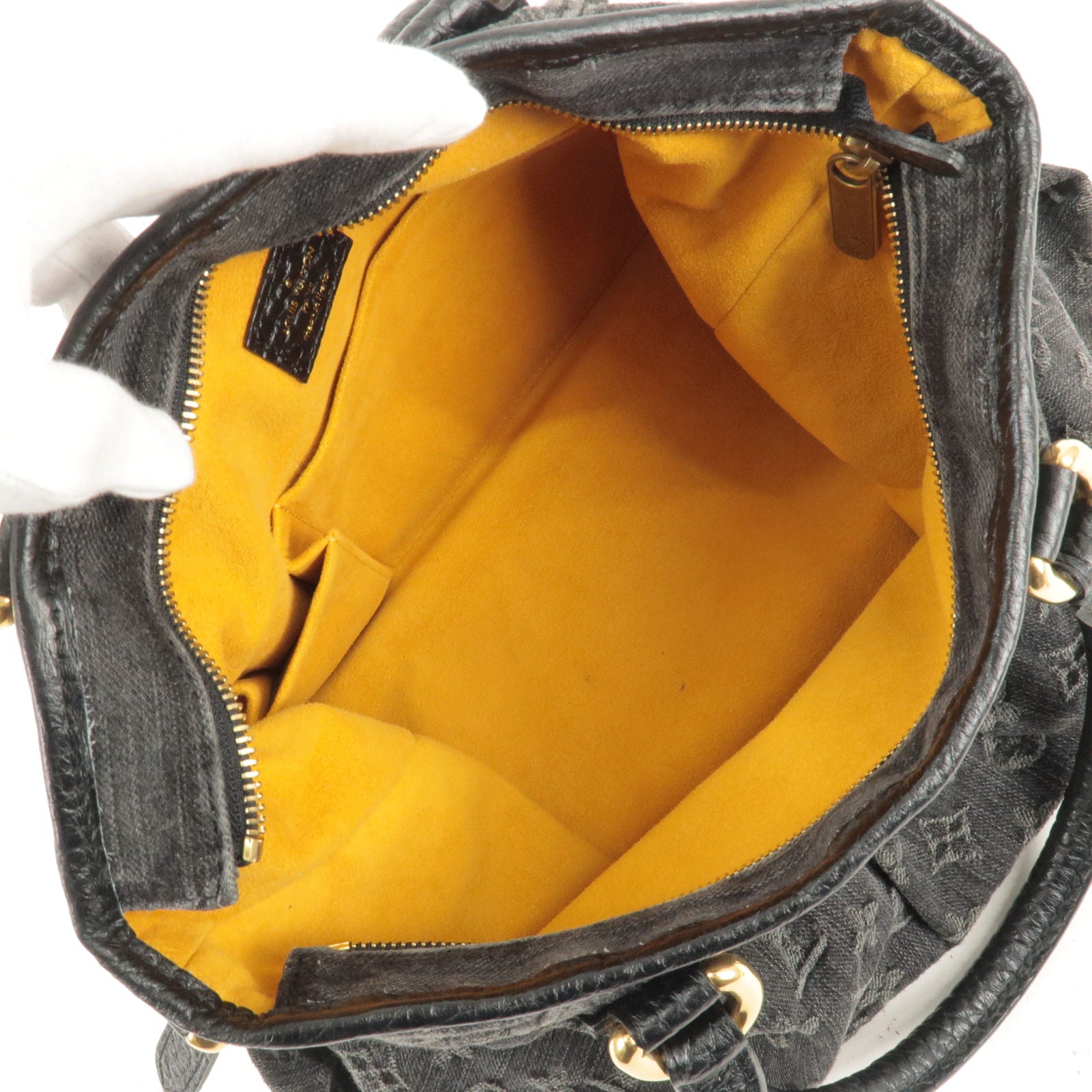 LOUIS VUITTON Vintage NEO Cabby black denim monogram shoulder bag