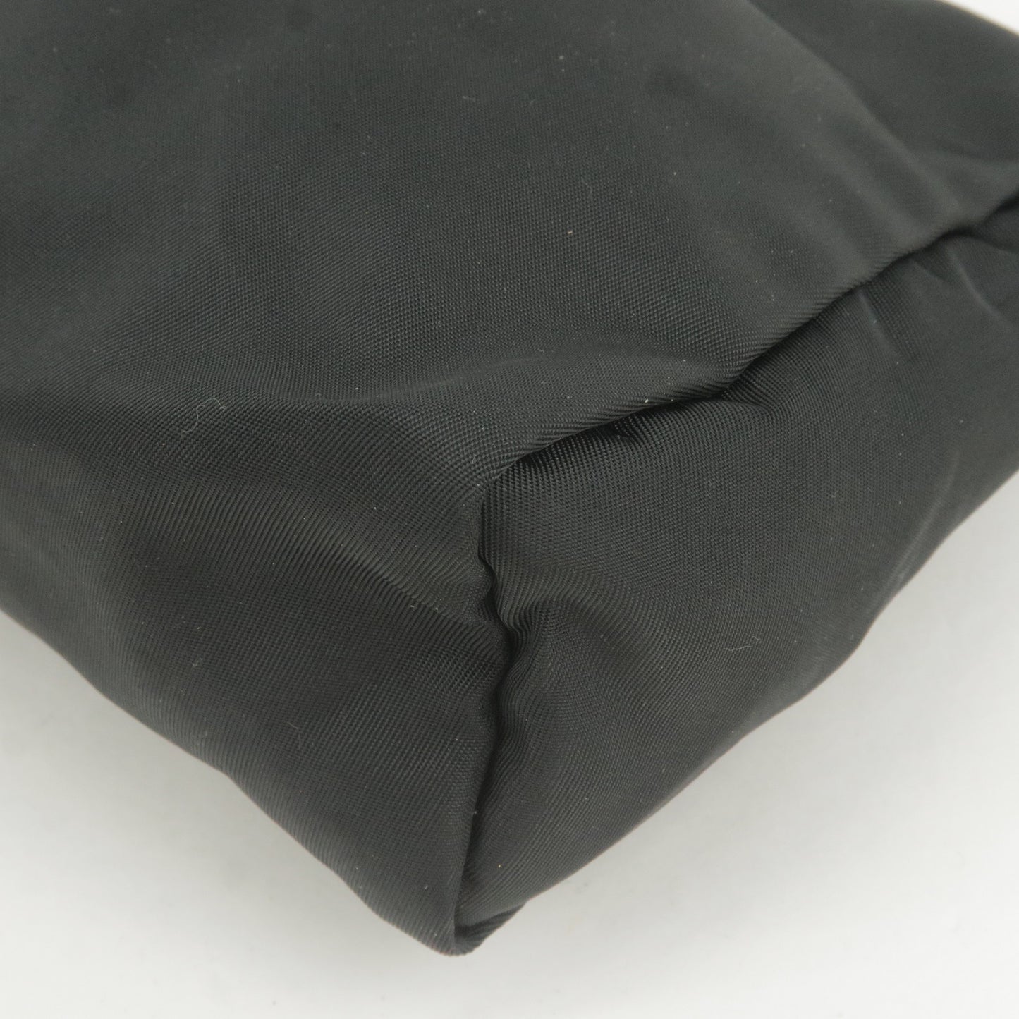 PRADA Set of 3 Logo Nylon Cosmetic Pouch Clutch Bag NERO Black
