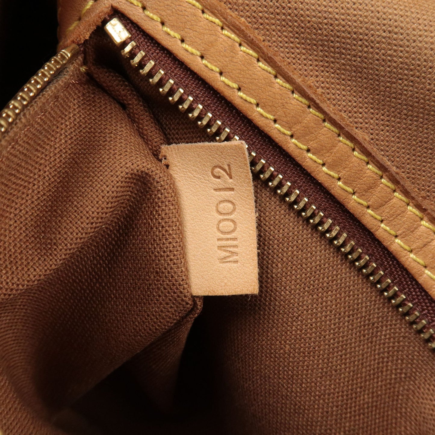 LOUIS VUITTON Monogram Looping Shoulder Bag M51147 Brown PVC Leather L