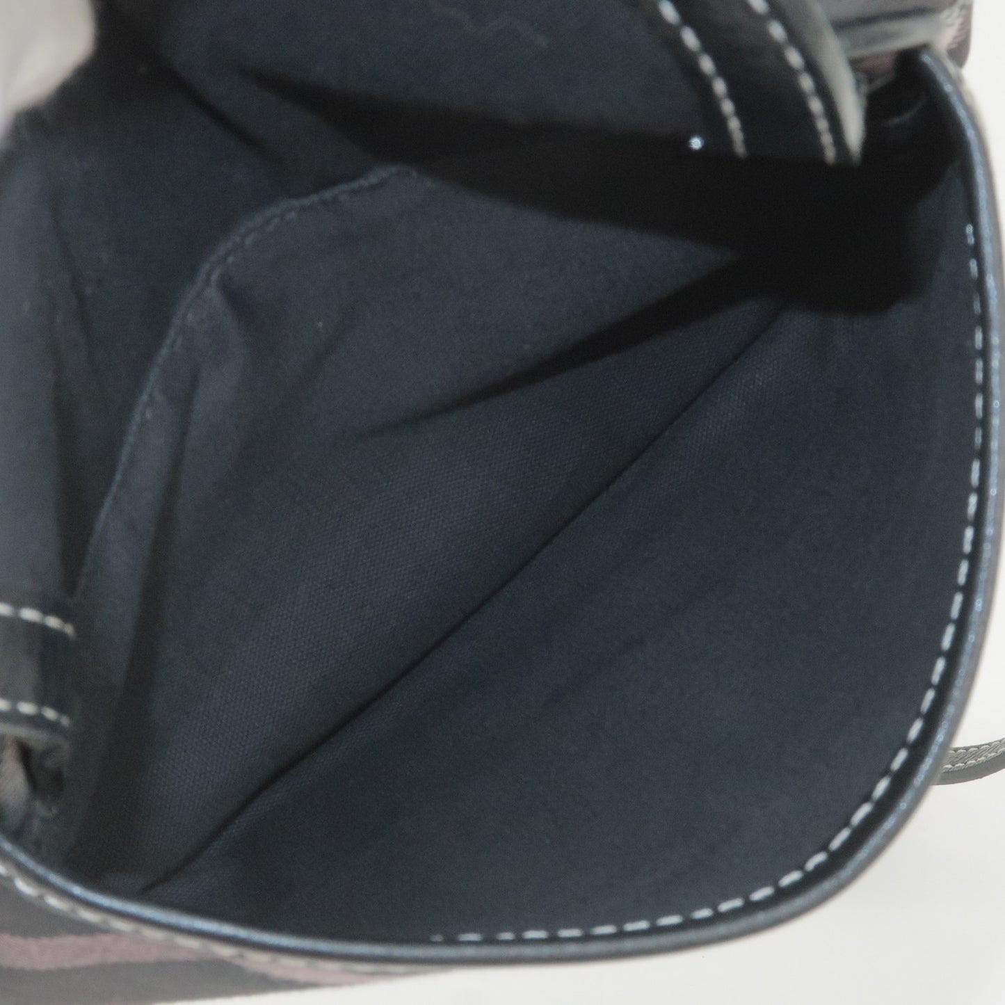 BURBERRY Blue Label Canvas Leather Plaid Shoulder Bag Black