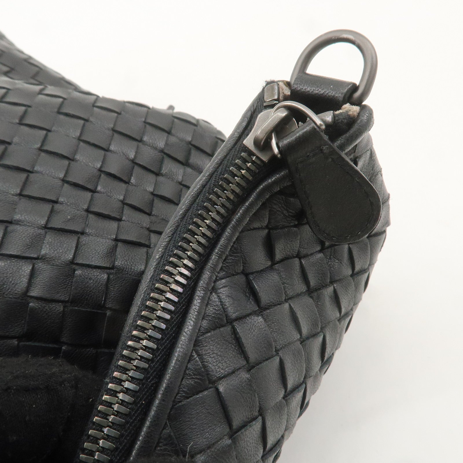 BOTTEGA VENETA Intrecciato Leather 2WAY Hand Bag Black 193785