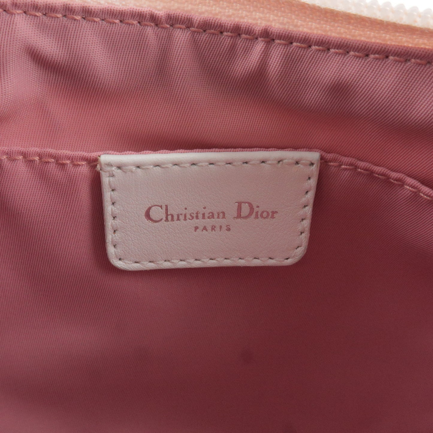 Christian Dior Trotter Canvas Leather Shoulder Bag Pink