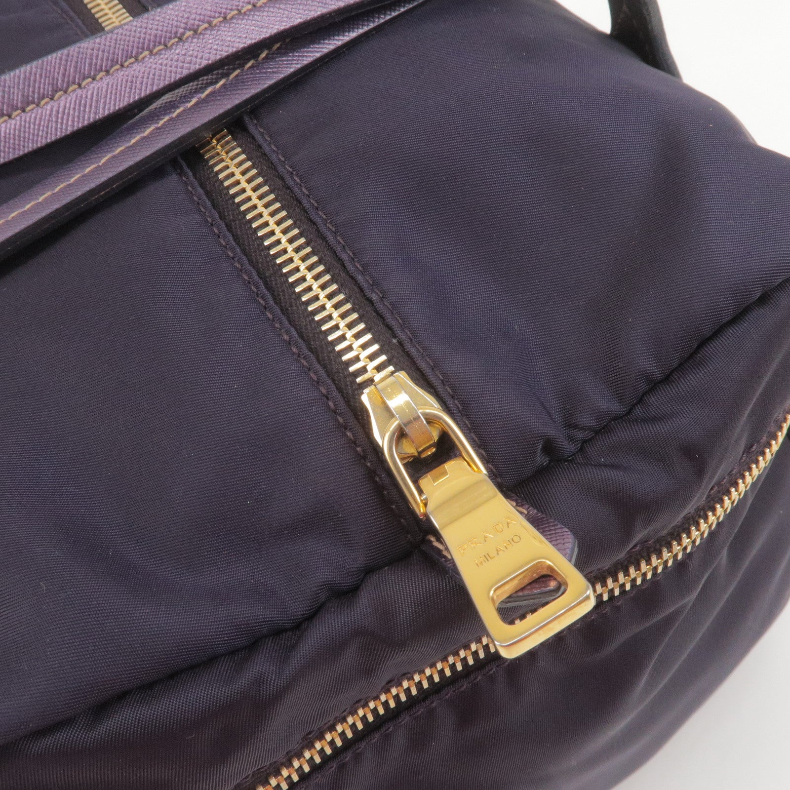 PRADA-Nylon-Leather-Boston-Bag-Shoulder-Bag-Purple-BL0567 – dct-ep_vintage  luxury Store