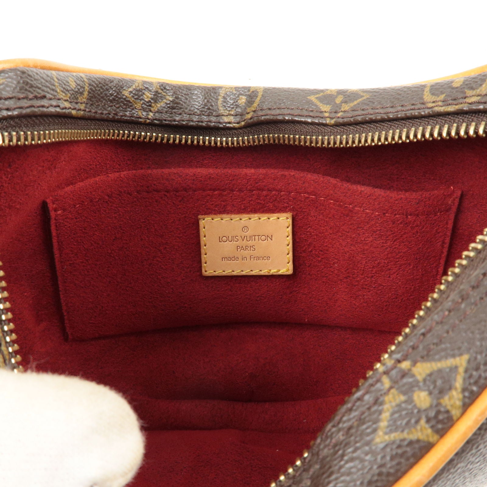 Vuitton - M51510 – Louis Vuitton 2004 pre - owned Marly crossbody bag Braun  - Pochette - Shoulder - Monogram - Croissant - Bag - billetera louis vuitton  sarah en lona a cuadros revestida ebano y cuero marron - Louis