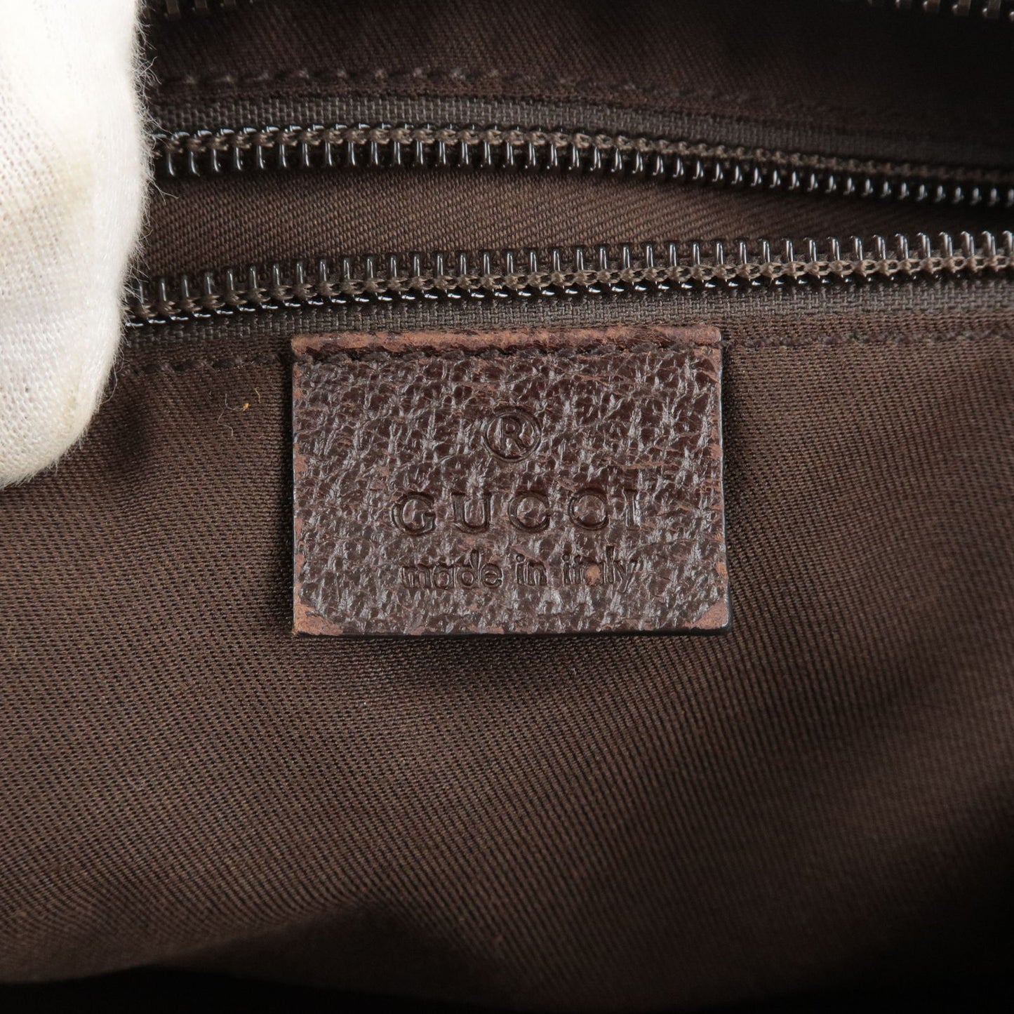 GUCCI GG Canvas Leather Shoulder Bag Beige Brown 181092
