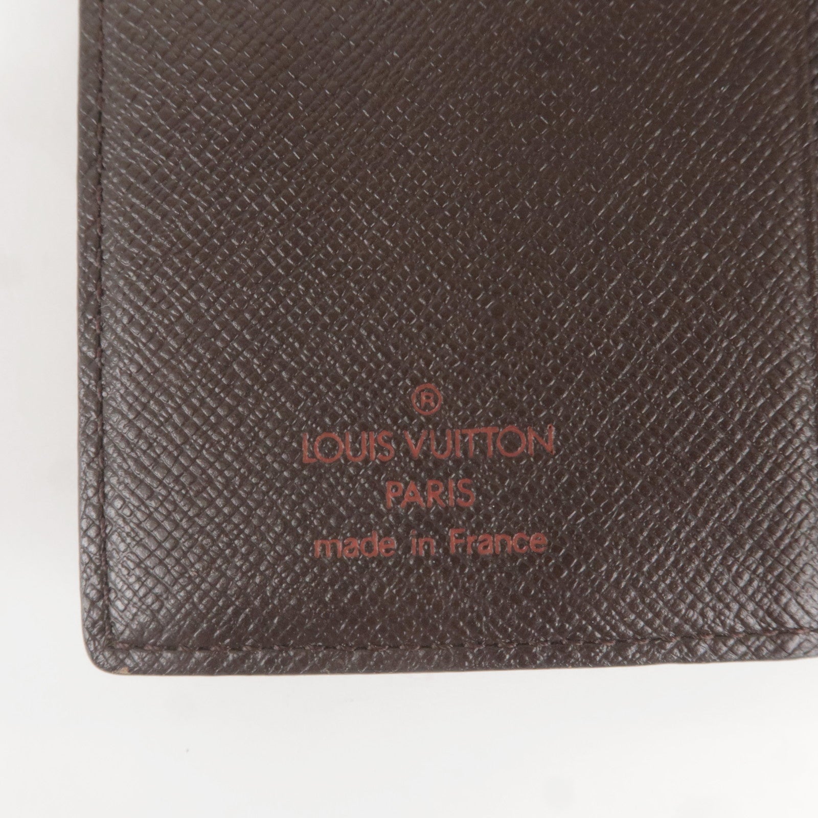 LOUIS VUITTON Damier Ebene Checkbook Cover Card Holder Wallet