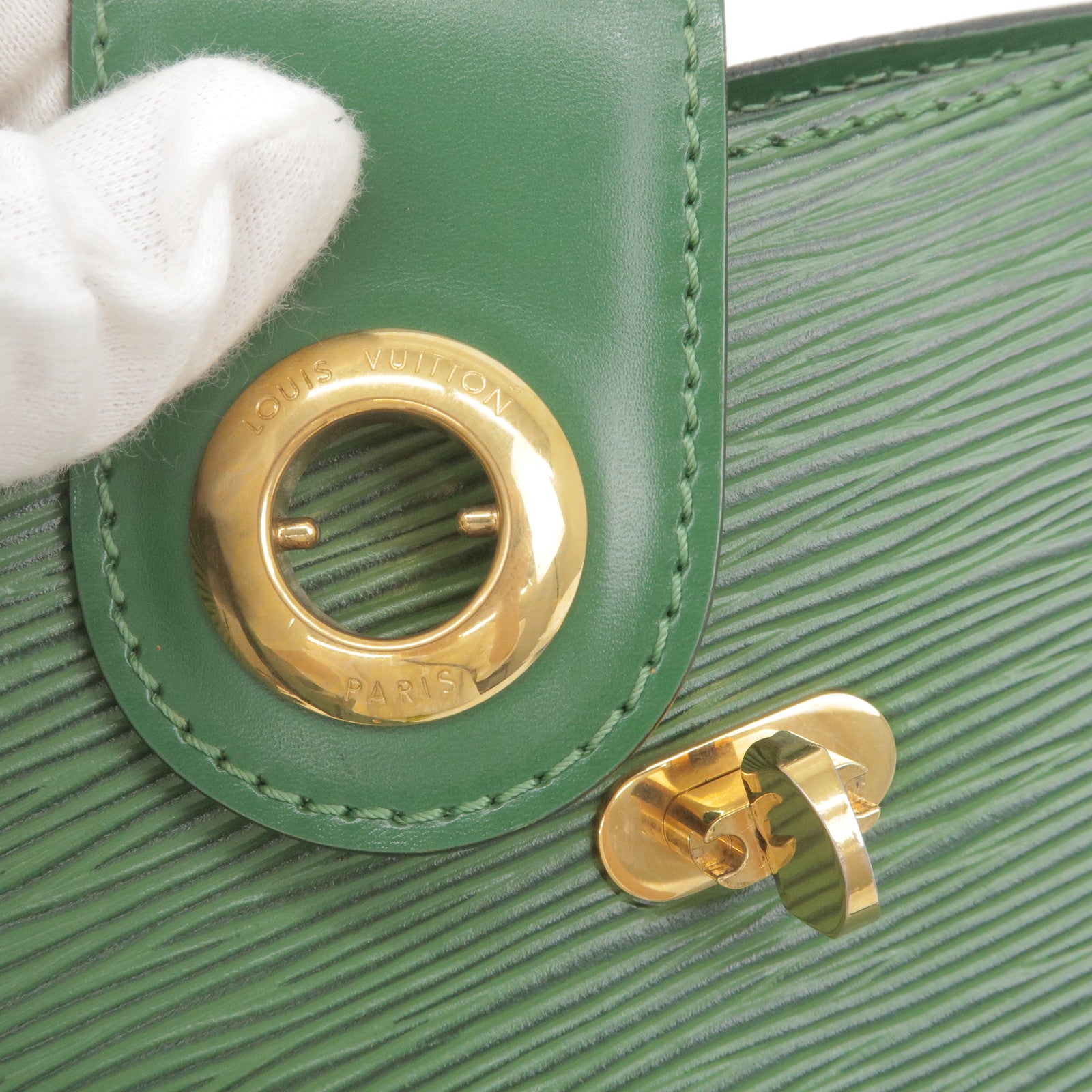 Louis Vuitton Vintage Green Epi Leather Cluny Bag // Available in