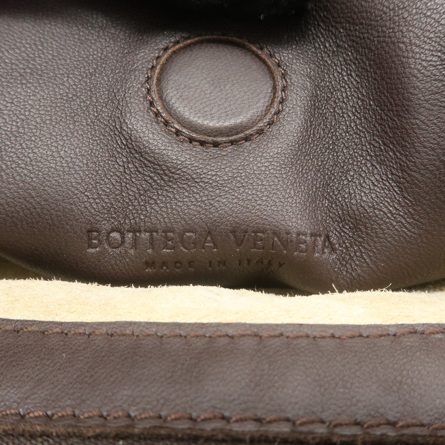 BOTTEGA VENETA Intrecciato Leather Shoulder Bag Brown 124864