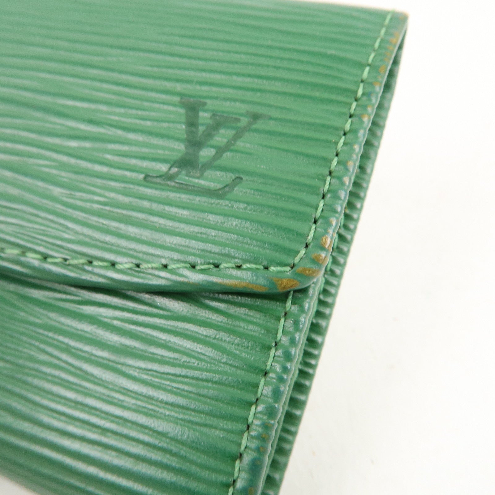 Louis Vuitton Red Epi Portmone Simple Card Coin Case