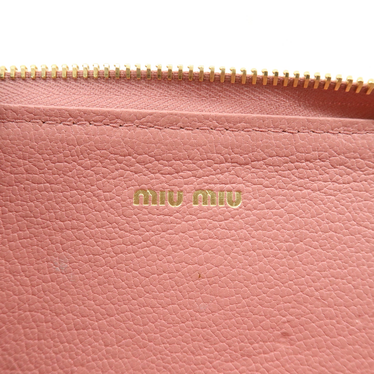MIU MIU Leather Coin Case Key Pouch Pink 5PP026