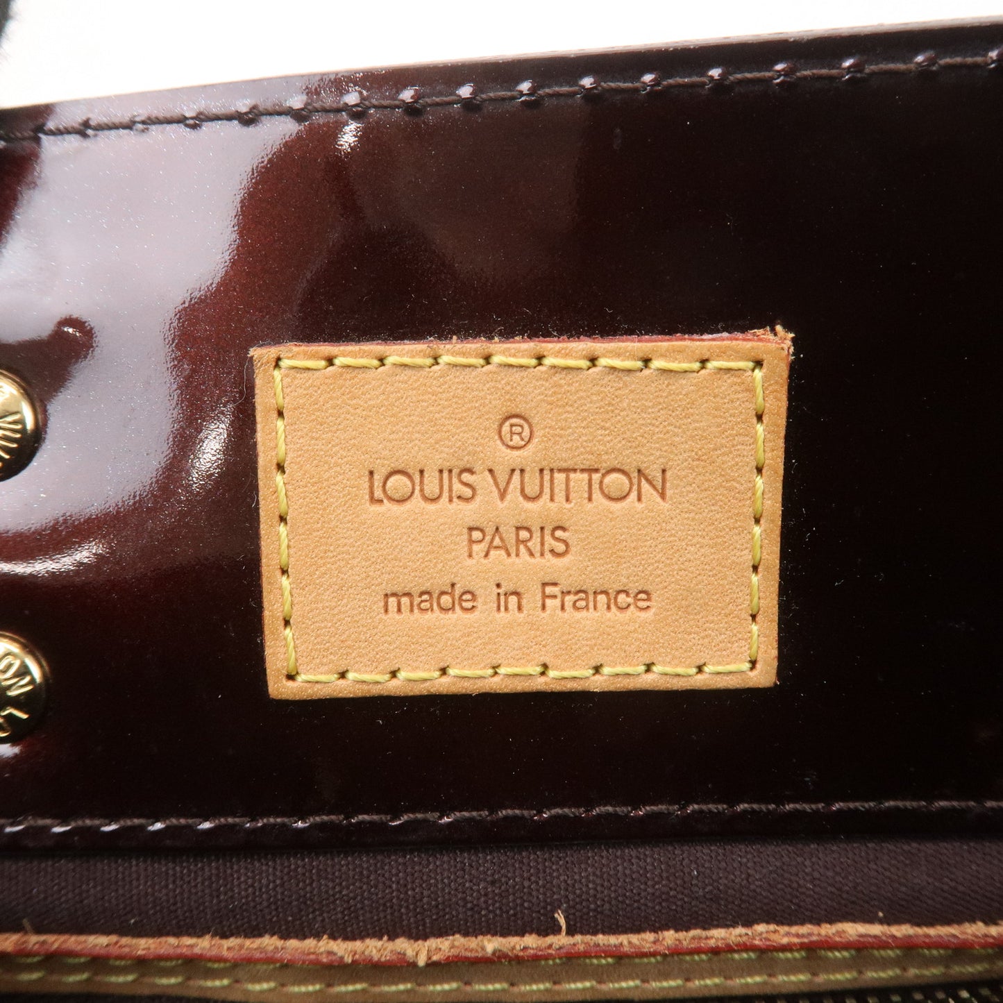 Louis Vuitton Monogram Vernis Lead PM Hand Bag Amarante M91993