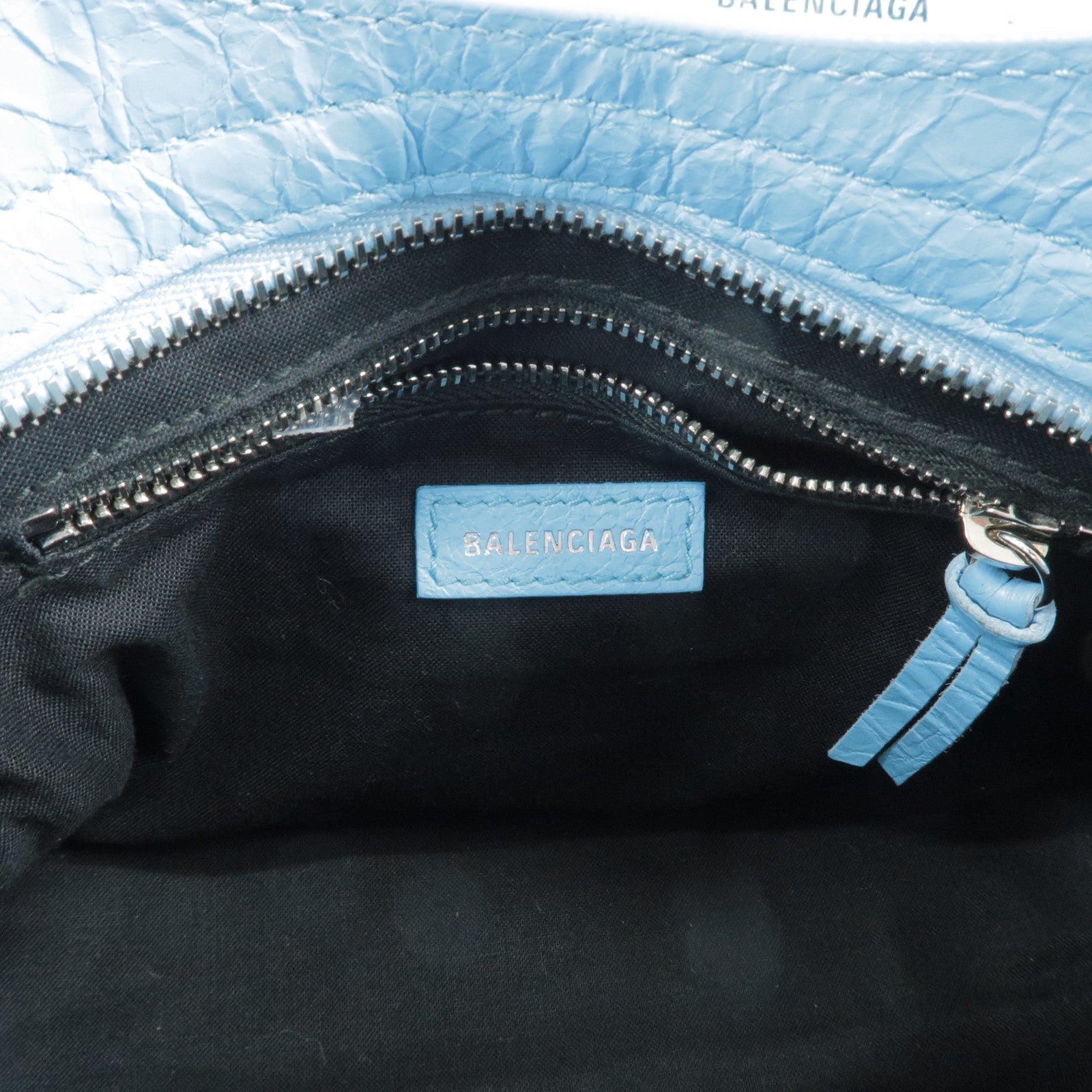BALENCIAGA - Bag - CC WOC Leather Wallet On Chain Crossbody Bag Black - City  - Leather - Blue - Classic - Mini - 2Way - 300295 – Ery Panel Quilted  Leather Bag