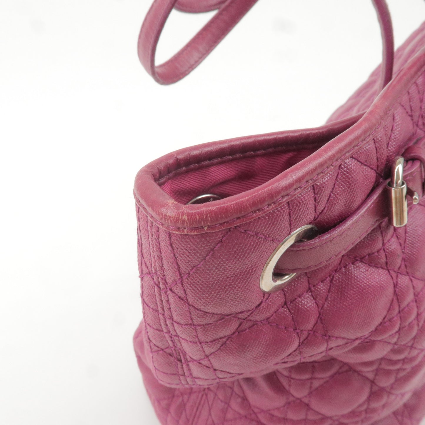 Christian Dior Panarea Coating Canvas Leather Shoulder Bag