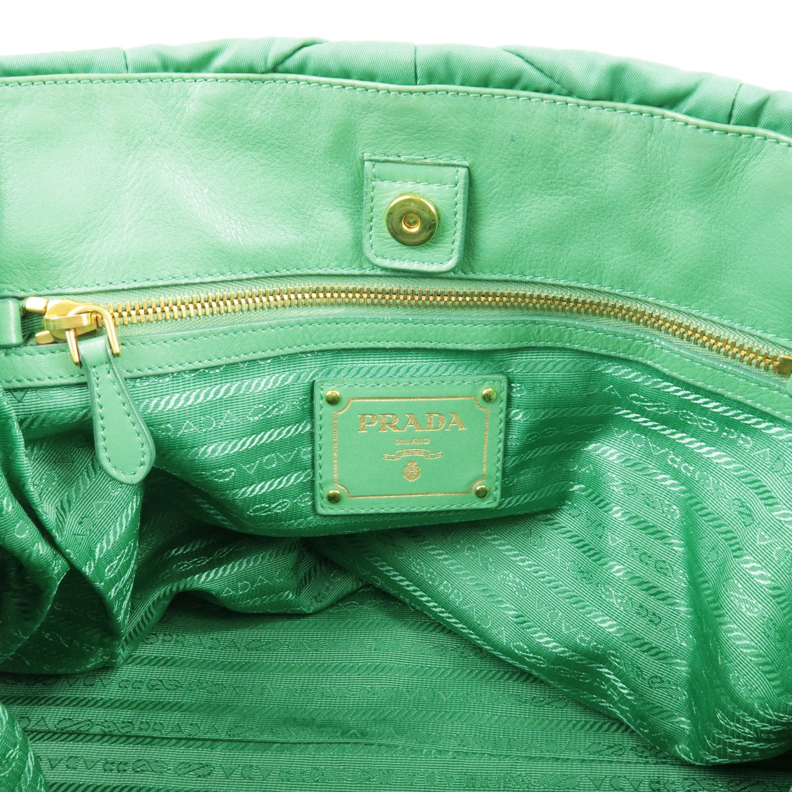 Prada green clearance tote