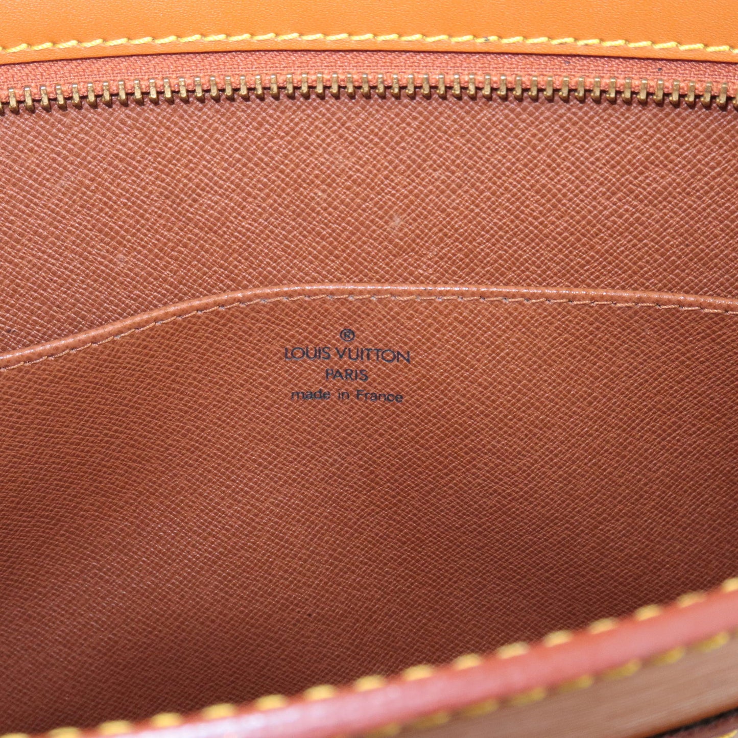 Louis Vuitton Epi Pochette Homme Clutch Bag Zipang Gold M52528