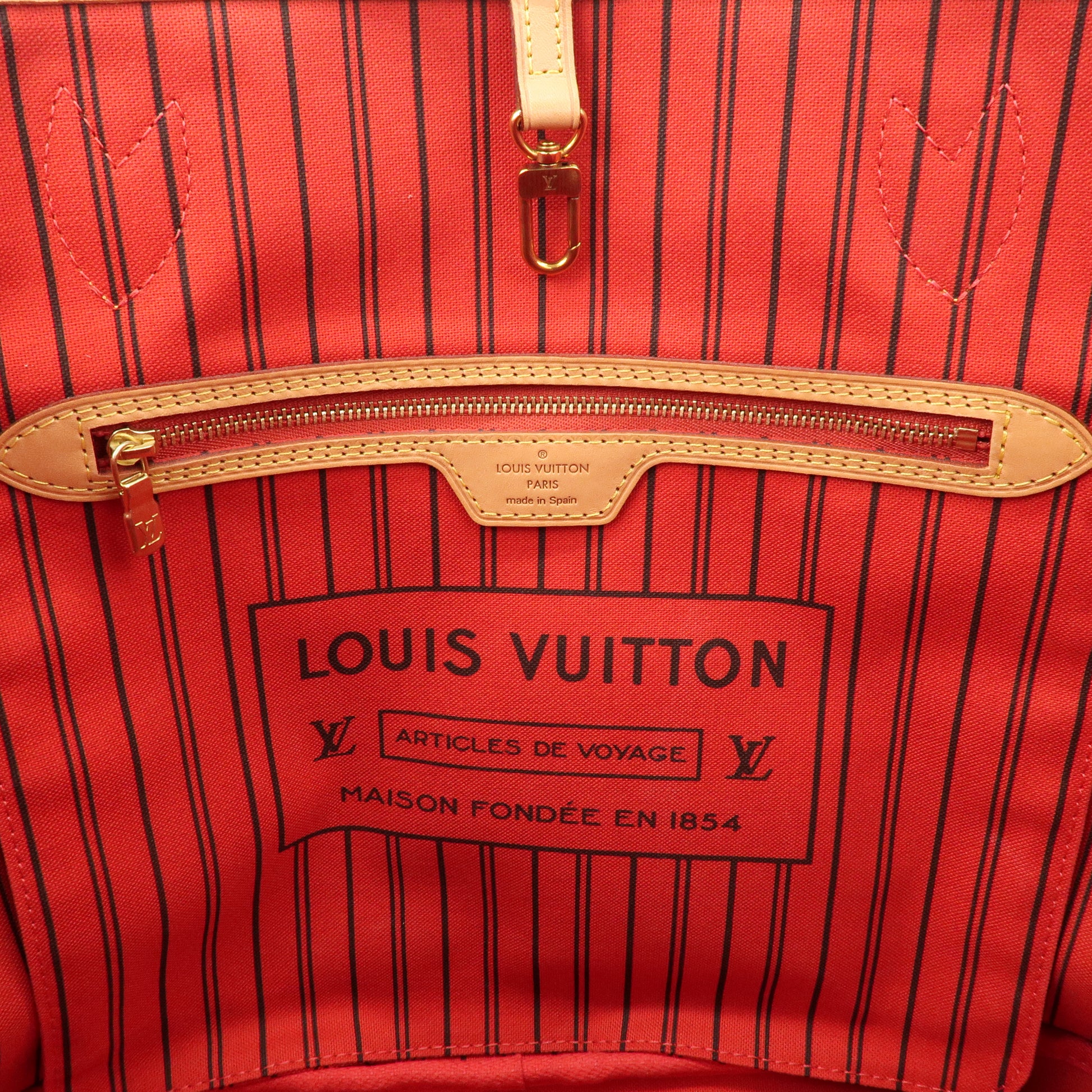 Louis Vuitton Monogram Neverfull Pouch MM/GM Cerise
