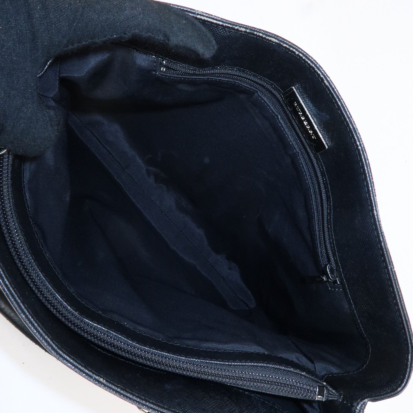BURBERRY Nova Plaid Canvas Leather Hand Bag Beige Brown