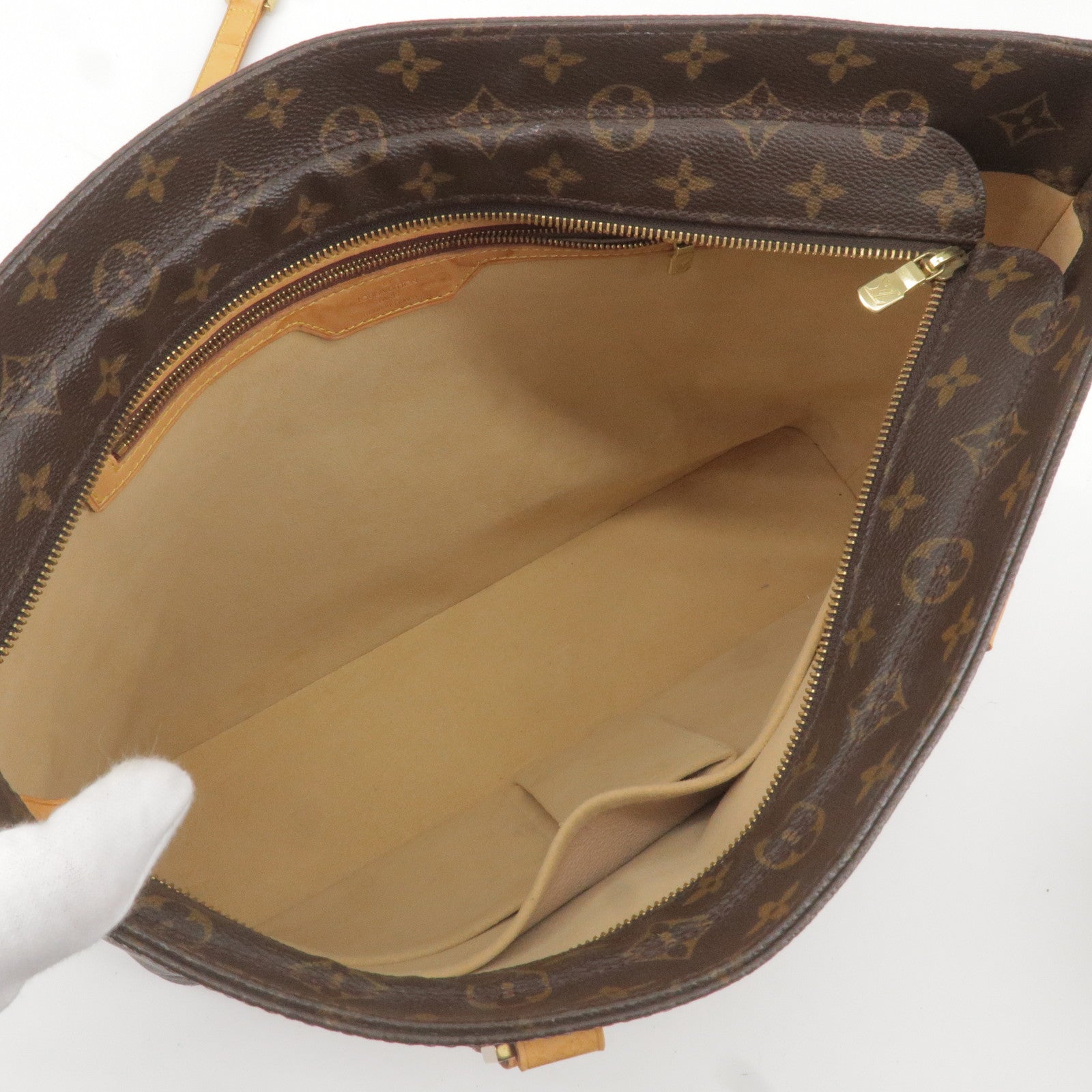 Louis Vuitton Sac Flanerie Sac Large Long Strap Tote Zip Zipper Top Brown  Monogram Canvas Shoulder Bag by Louis Vuitton