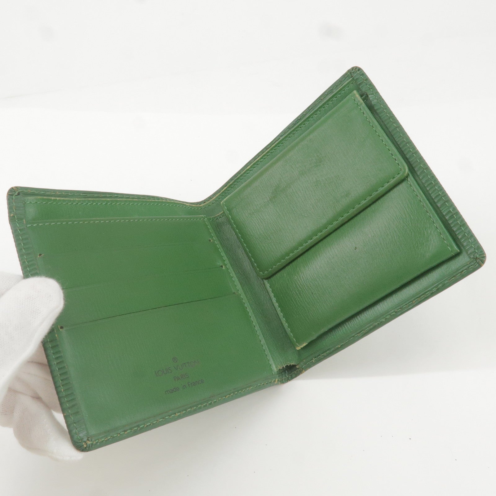 Louis Vuitton Womens Folding Wallets, Green