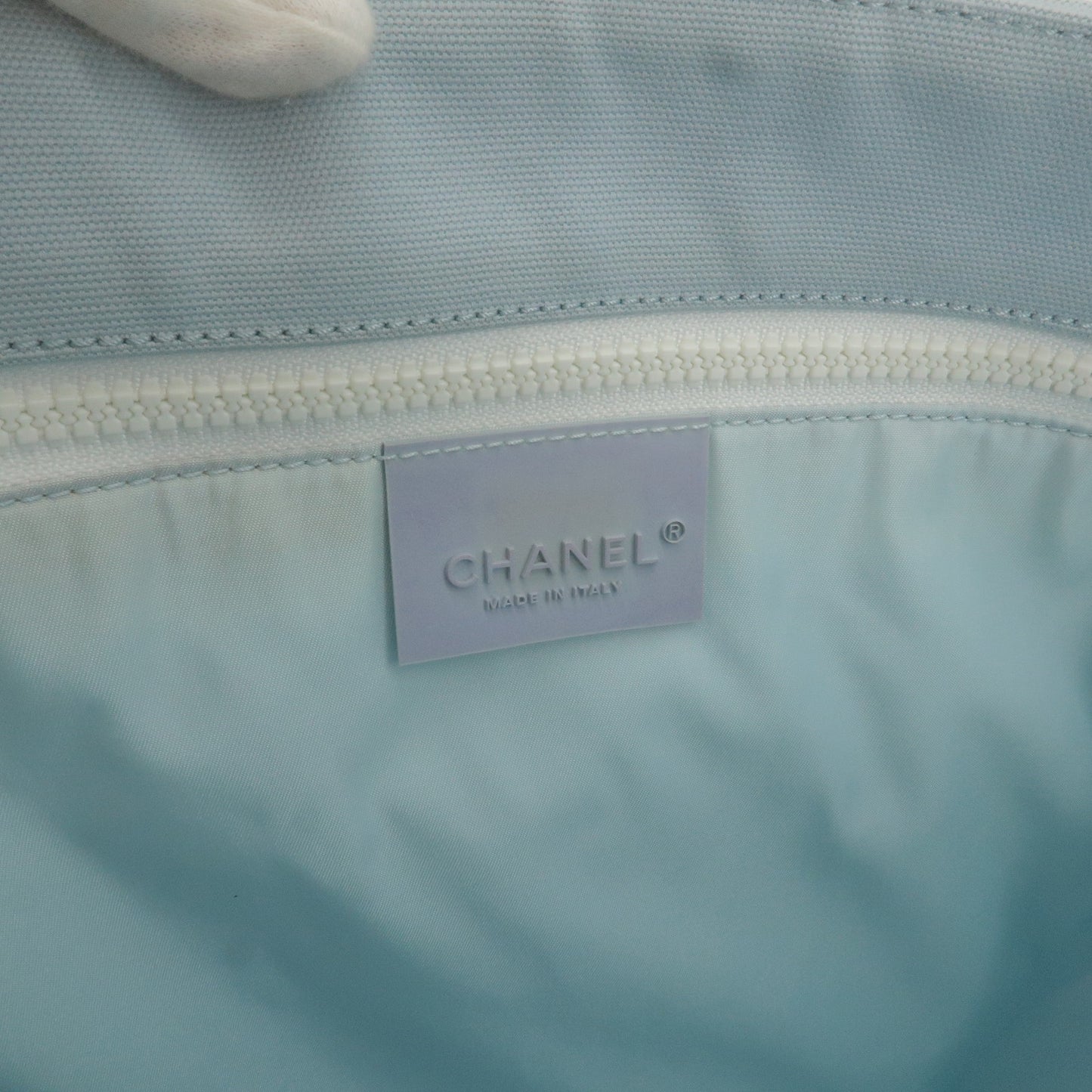 CHANEL Sports Line Canvas High Summer Tote Bag Blue A31814