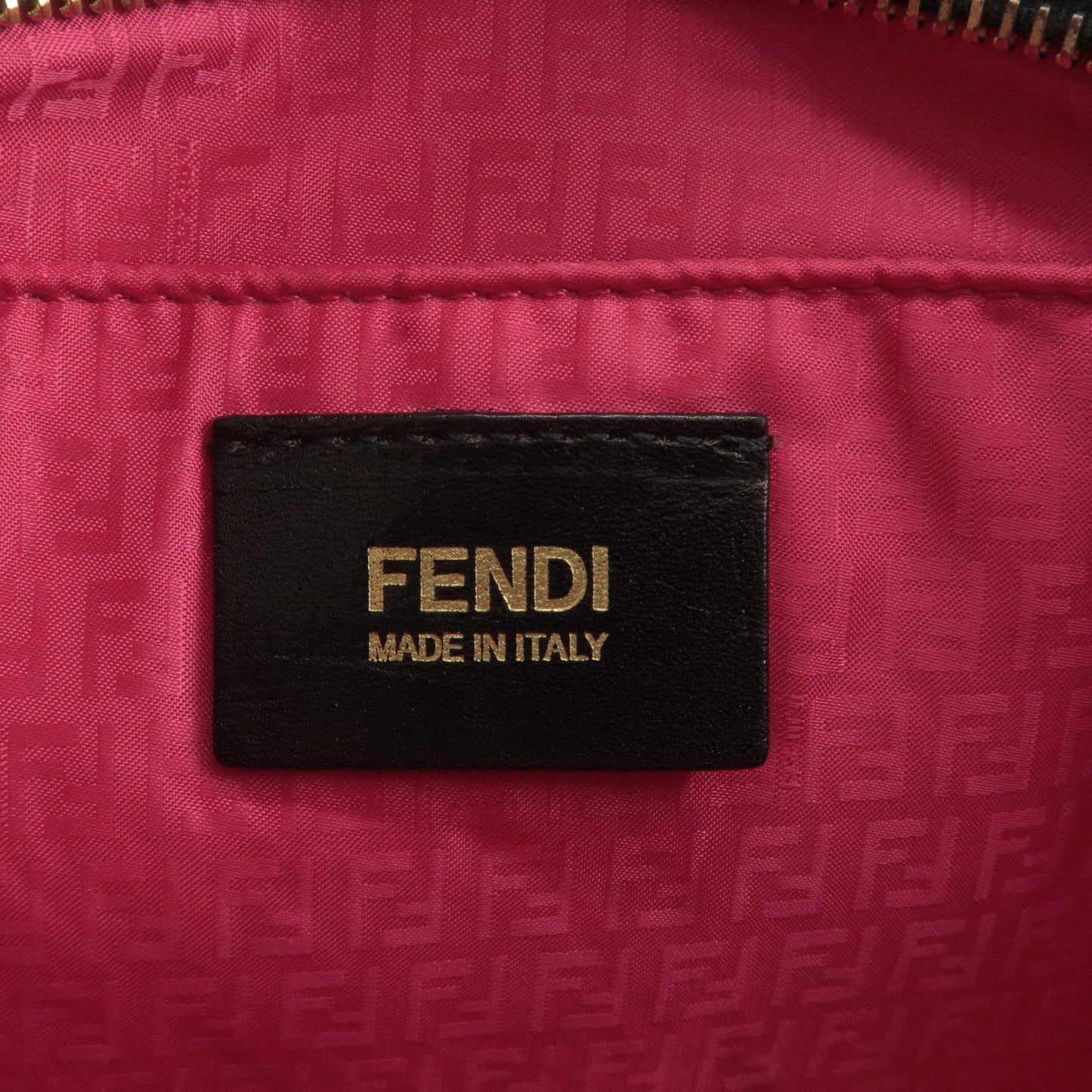 FENDI Zucca Logo Print PVC Tote Bag Multi Color Black 8BH223